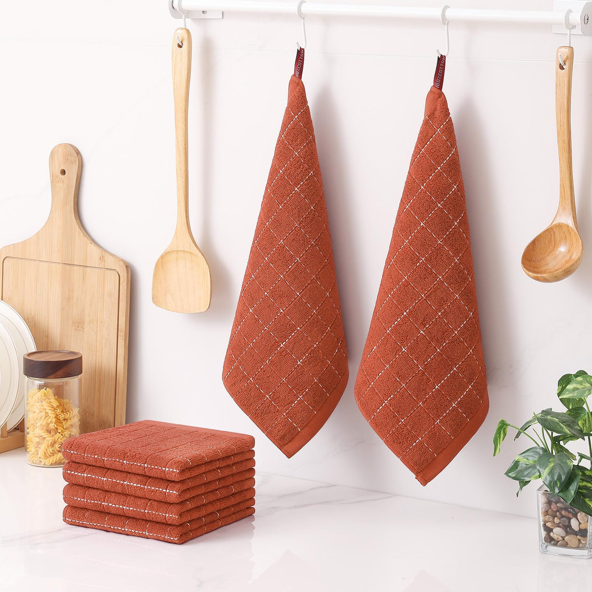 100% Cotton Terry Kitchen Dish Cloths (6 Count)