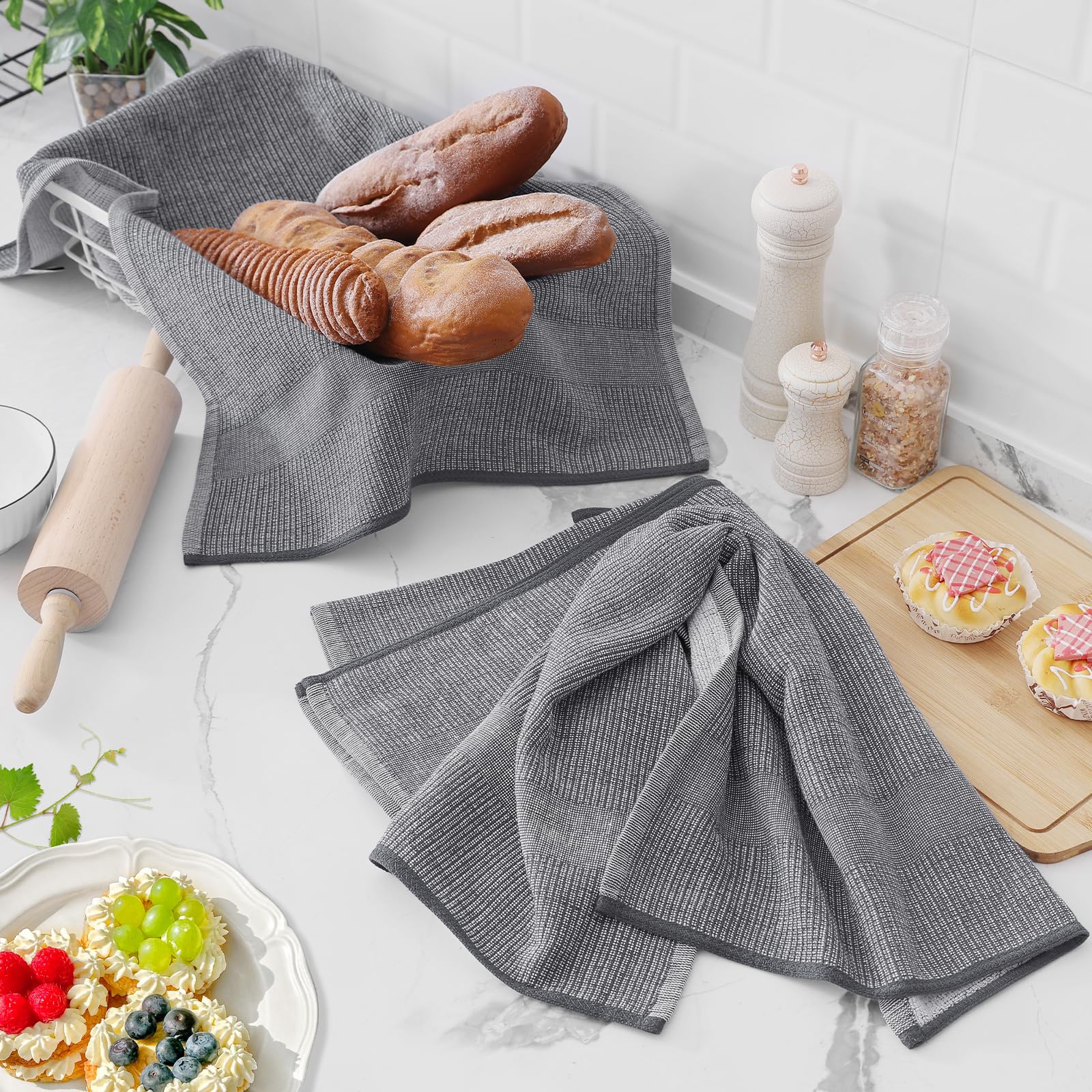 380 GSM Cotton Premium Kitchen Towels 6 Pack (6 Count)