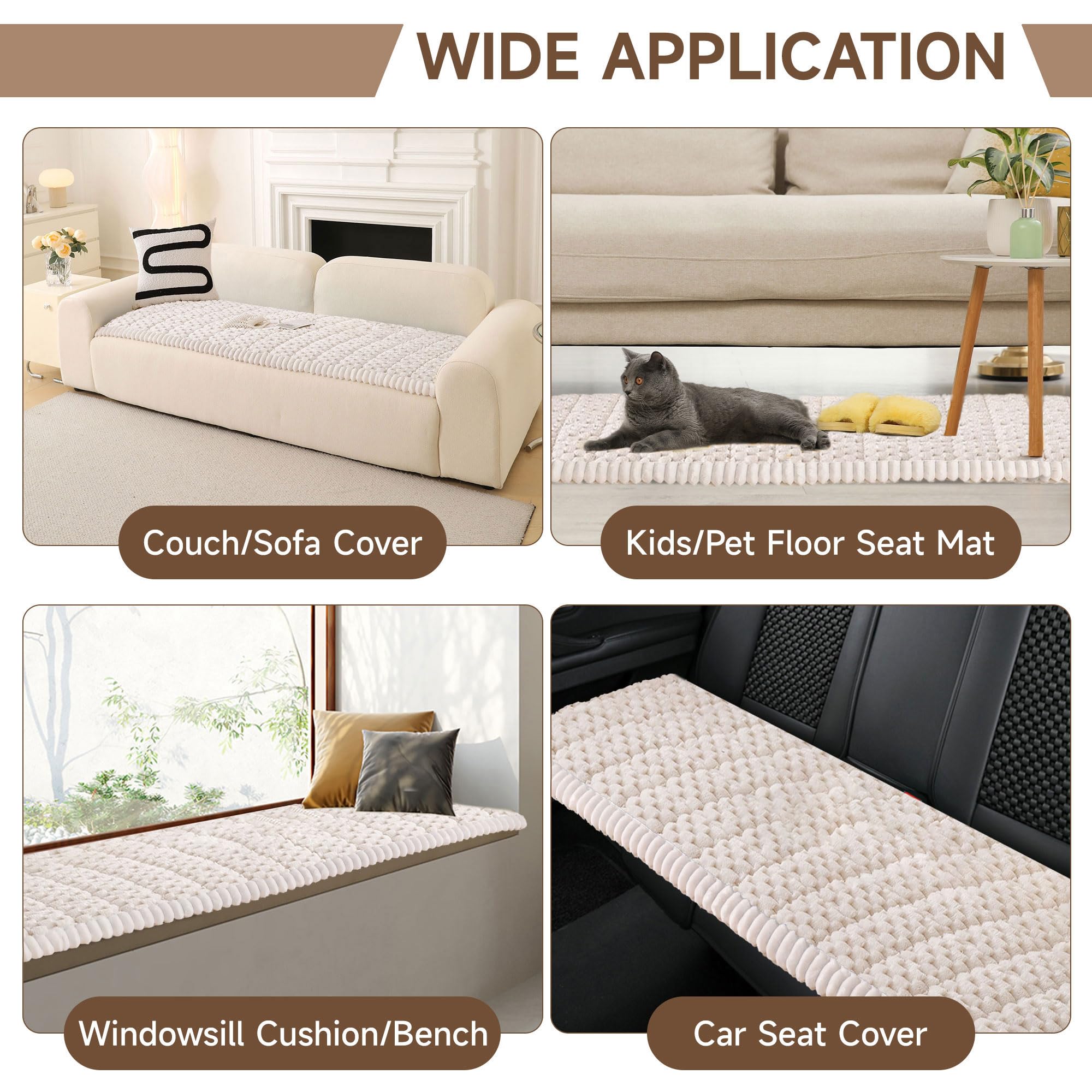 Couch Covers for Dogs Washable Non Slip Pet Couch Cover Protector (3 Count)