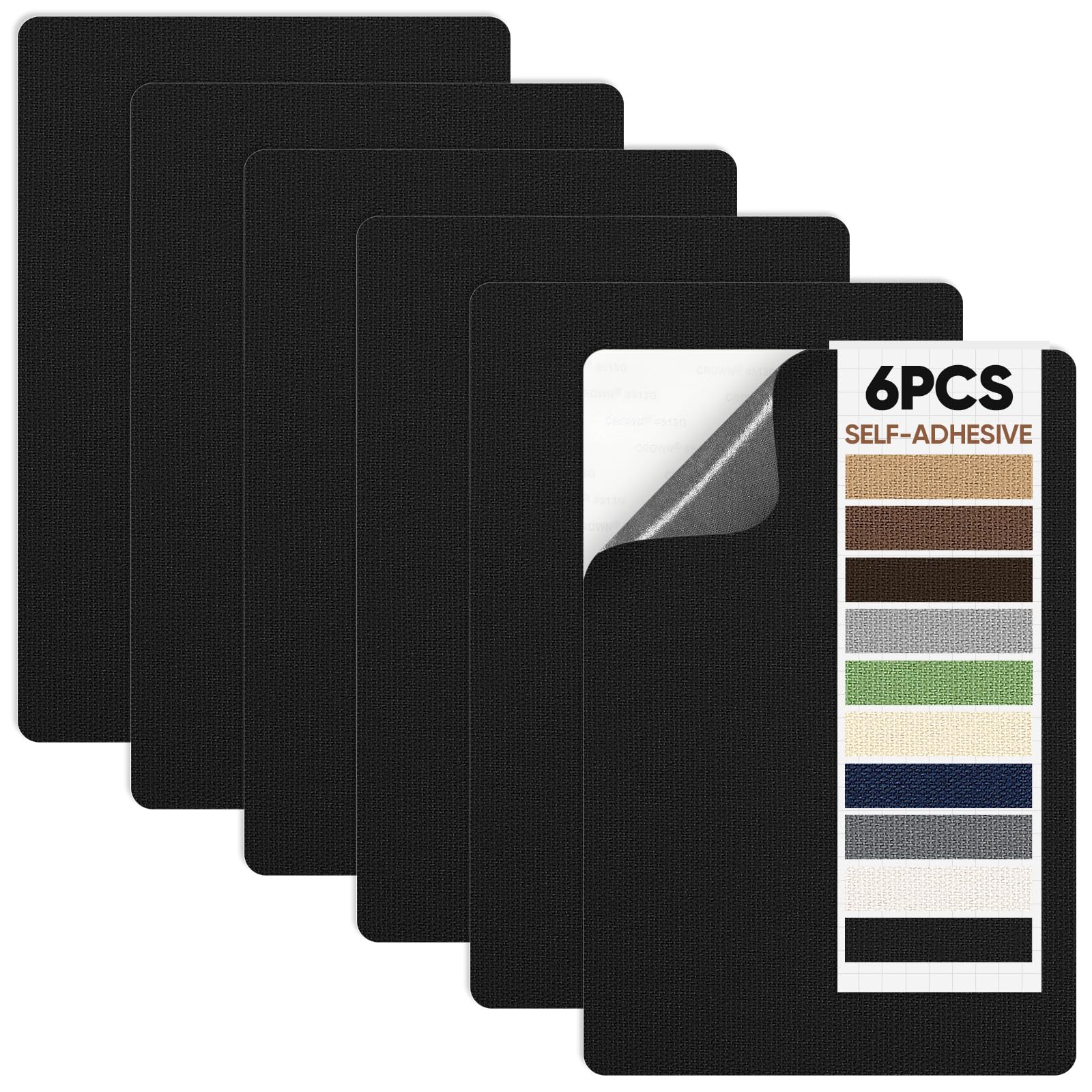 Canvas Repair Patch 5.5 x 8 Inches 6Pcs Self (6 Count)