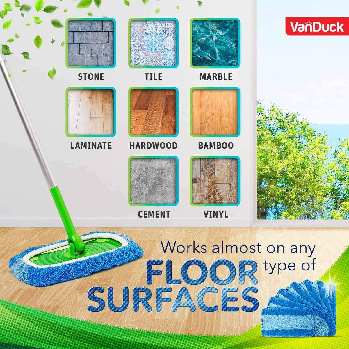 Reusable Microfiber Mop Pads for Swiffer Sweeper (4 Count)