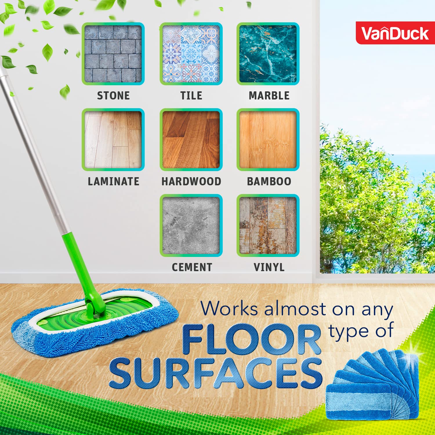 Reusable Microfiber Mop Pads for Swiffer Sweeper (4 Count)