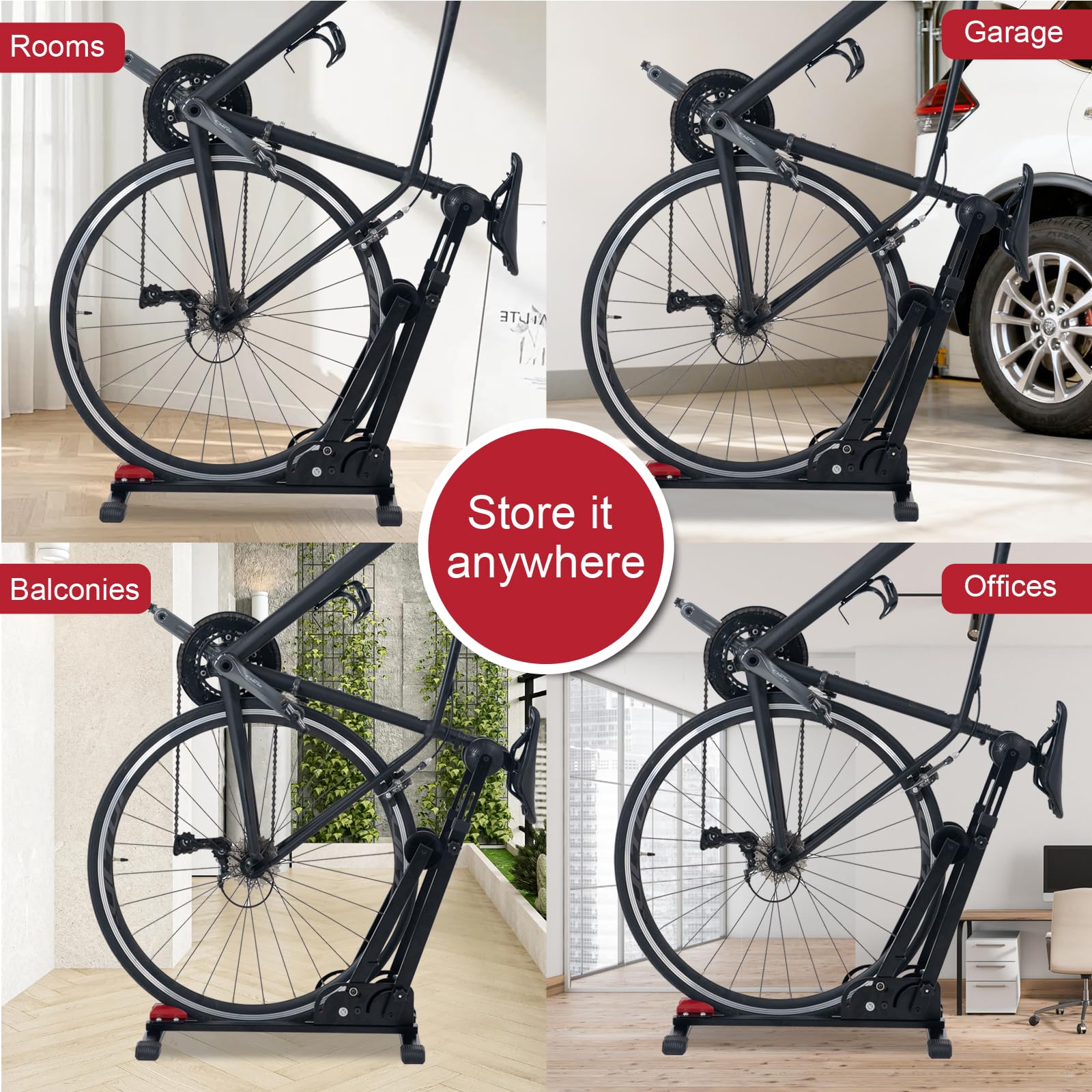 Foldable Vertical & Horizontal Bike Rack