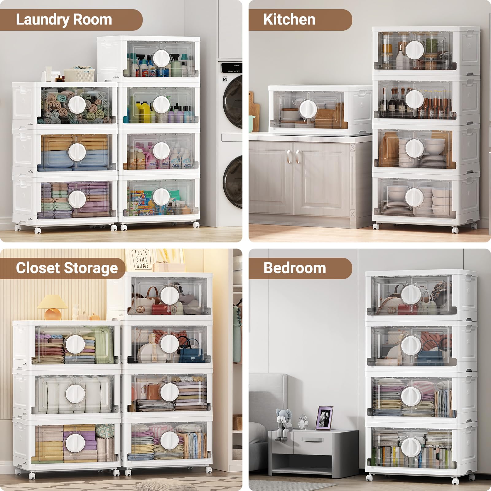 360Qt Lockable Stackable Storage Bins with Lids (3 Count)