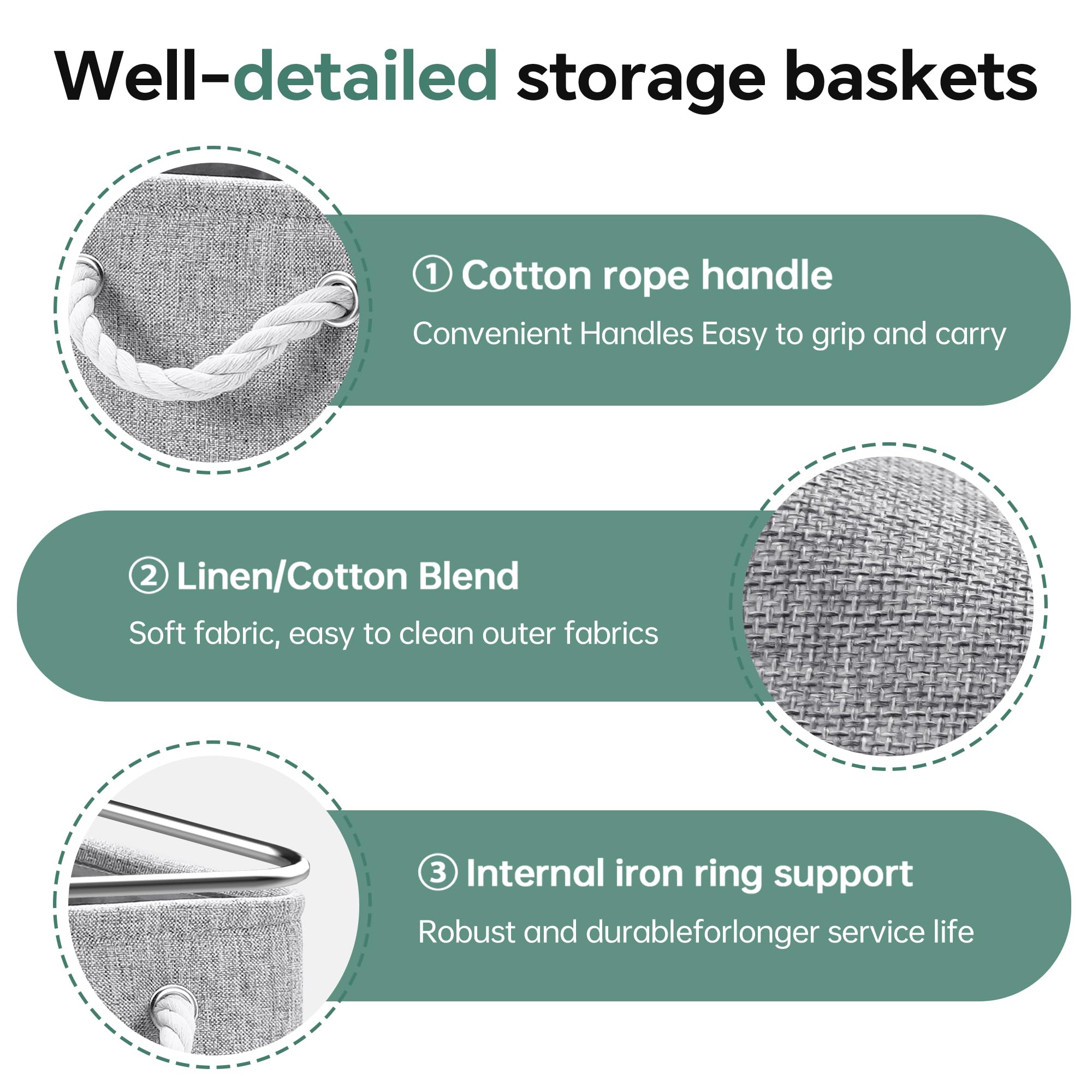 13x13x13 Inch Storage Cube Bins Foldable Organizer Baskets 6 Pack (6 Count)