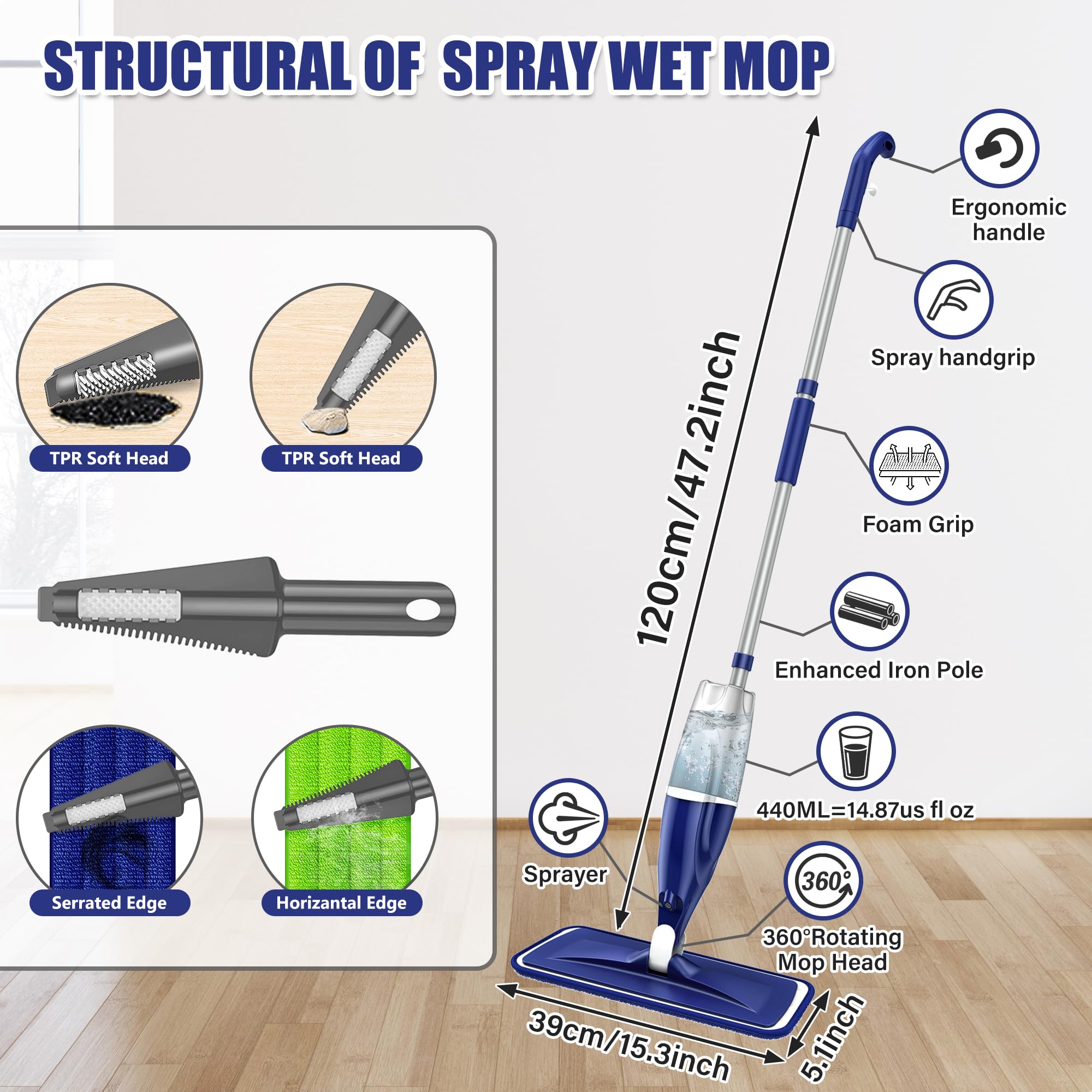 Microfiber Spray Mops for Floors Cleaning
