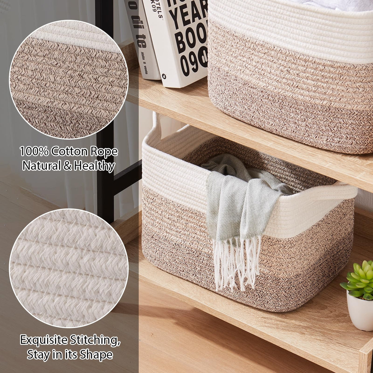 Storage Baskets for Organizing (3 Count)