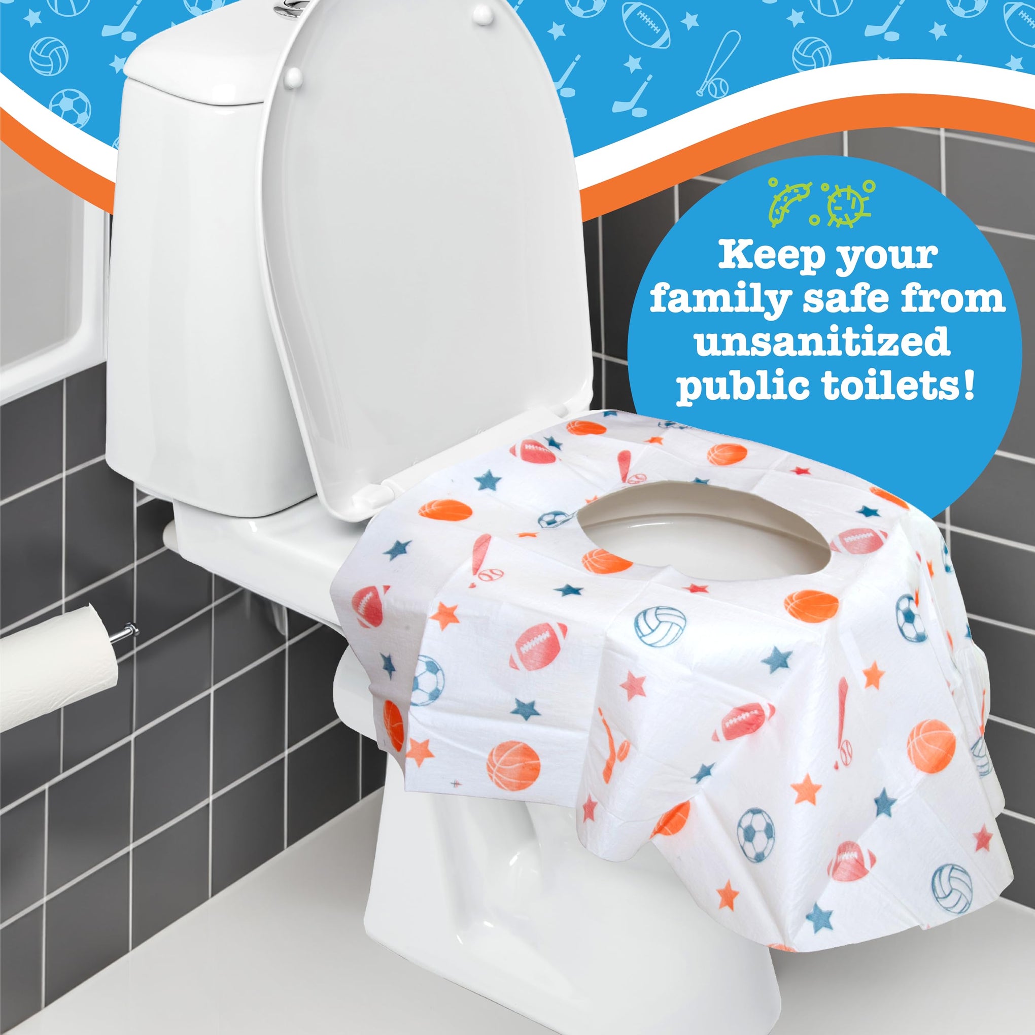 Waterproof Disposable Toilet Seat Covers (20 Count)