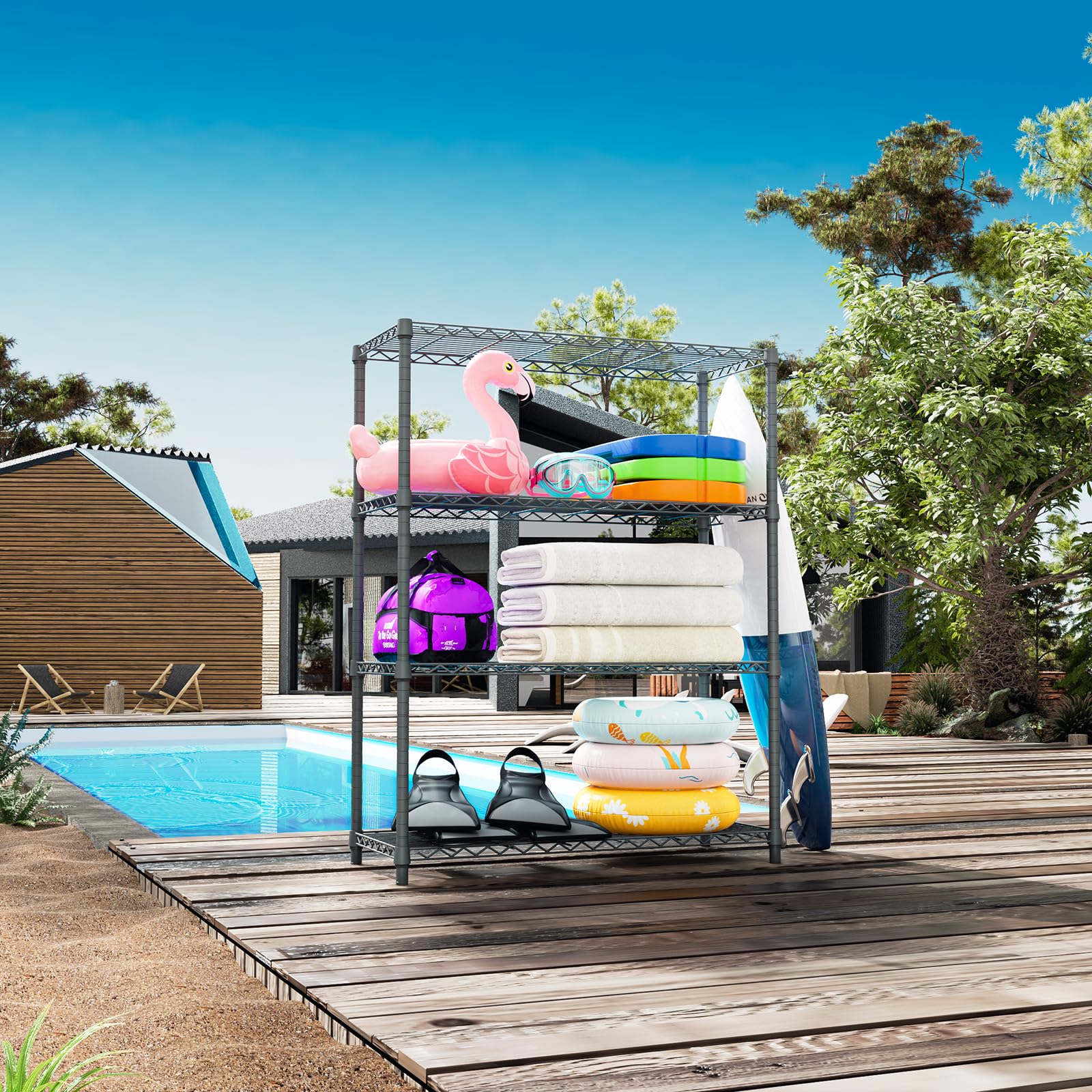 Outdoor Metal Storage Shelving Unit