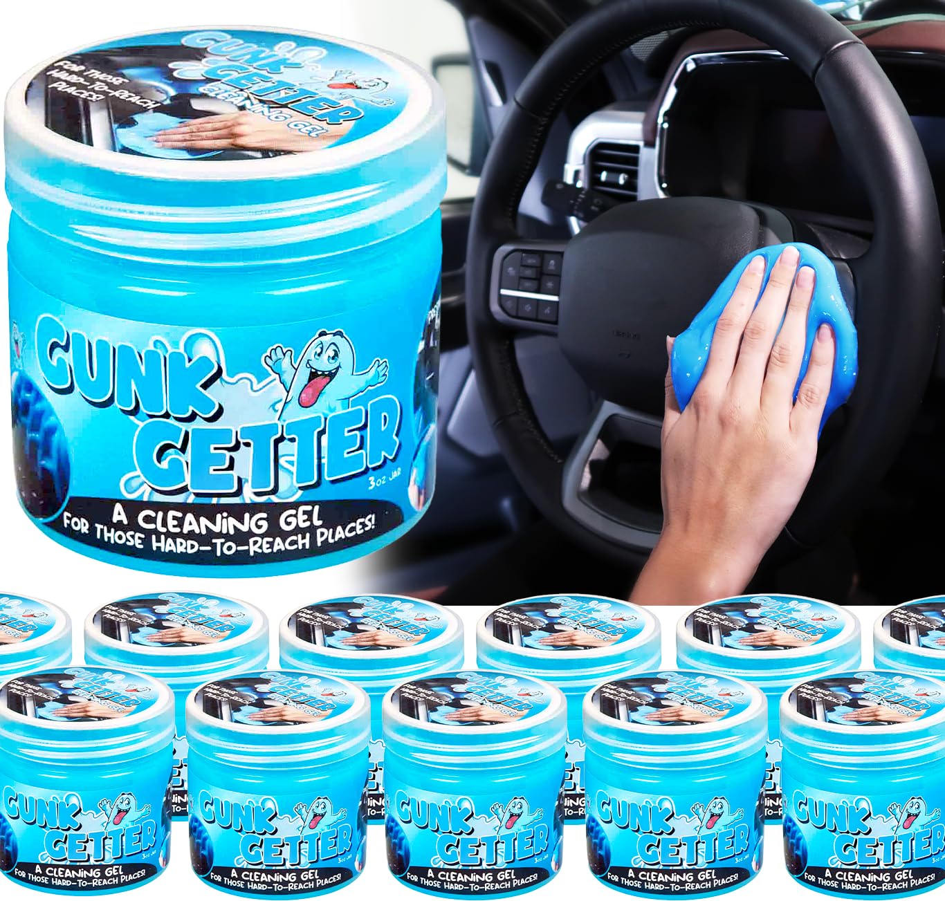 12 Pack Cleaning Gel for Those Hard to Reach Places (42 Ounce)