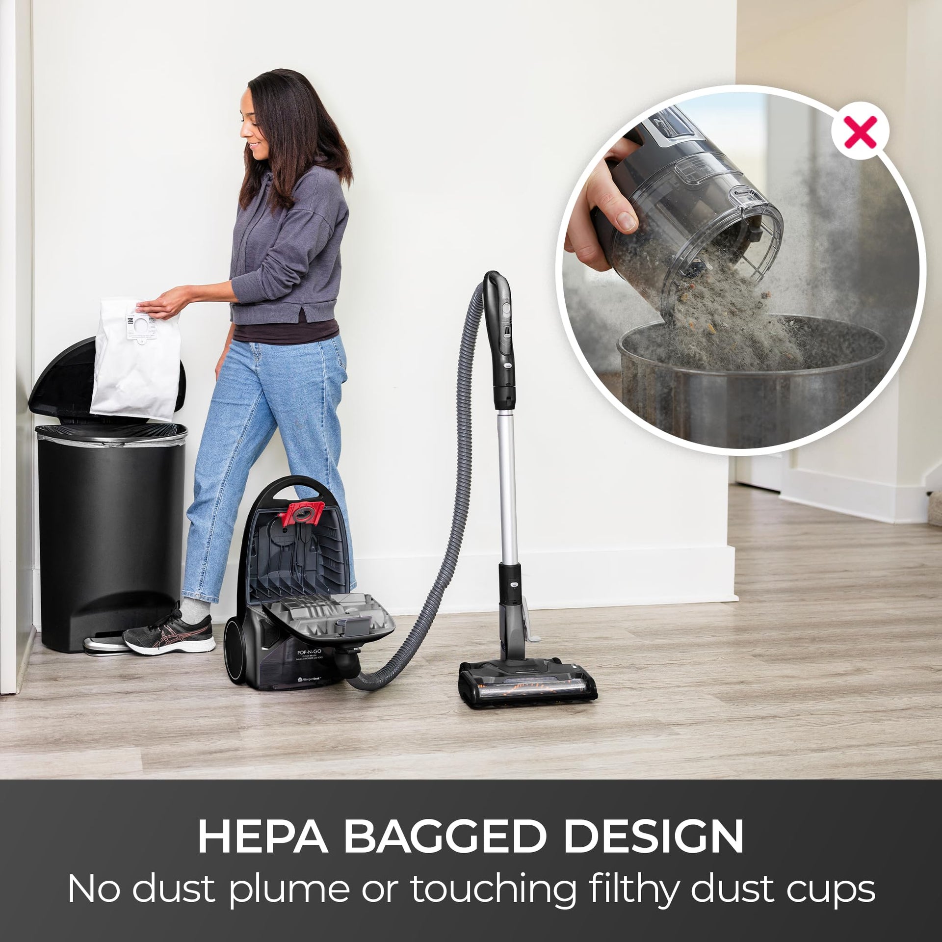 600 Series Bagged Canister Vacuum with Hair Eliminator Brushroll