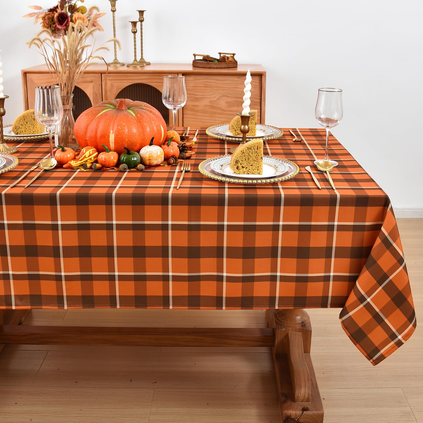 Gingham Plaid Tablecloth