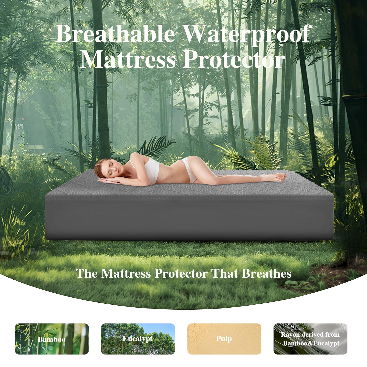 2 Pack Twin Mattress Protector Waterproof (2 Count)