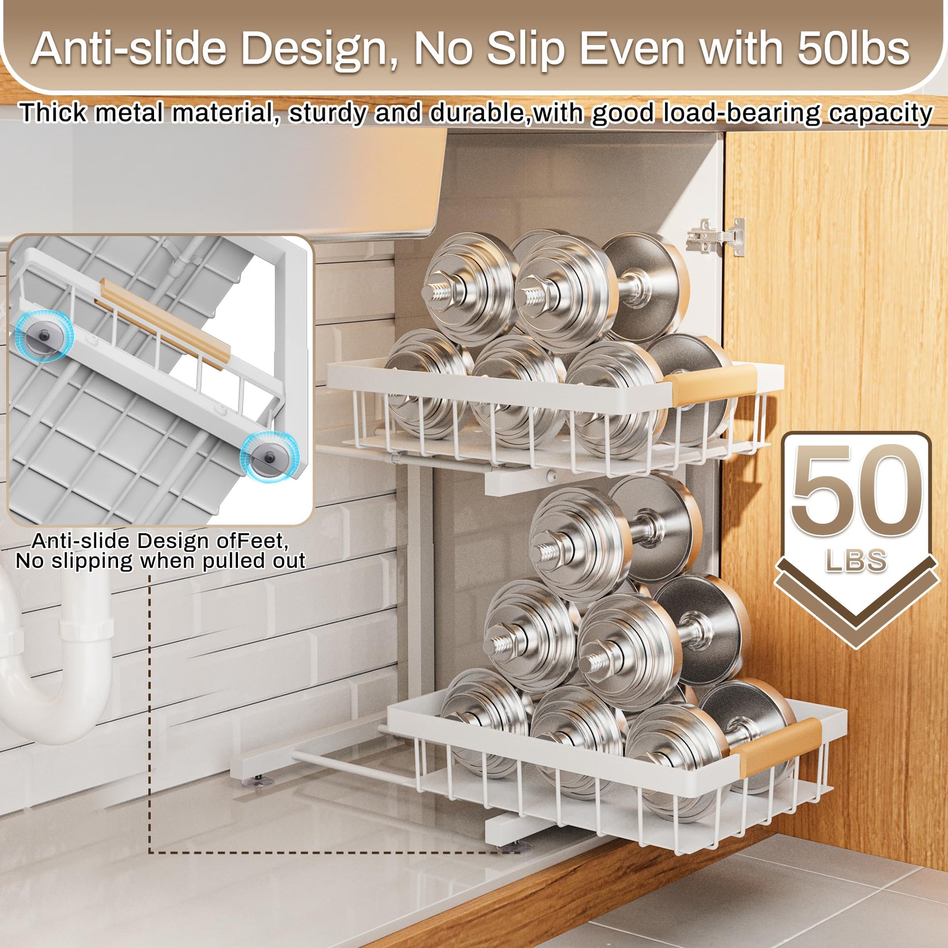Under Sink Organizer 2 Pack (2 Count)