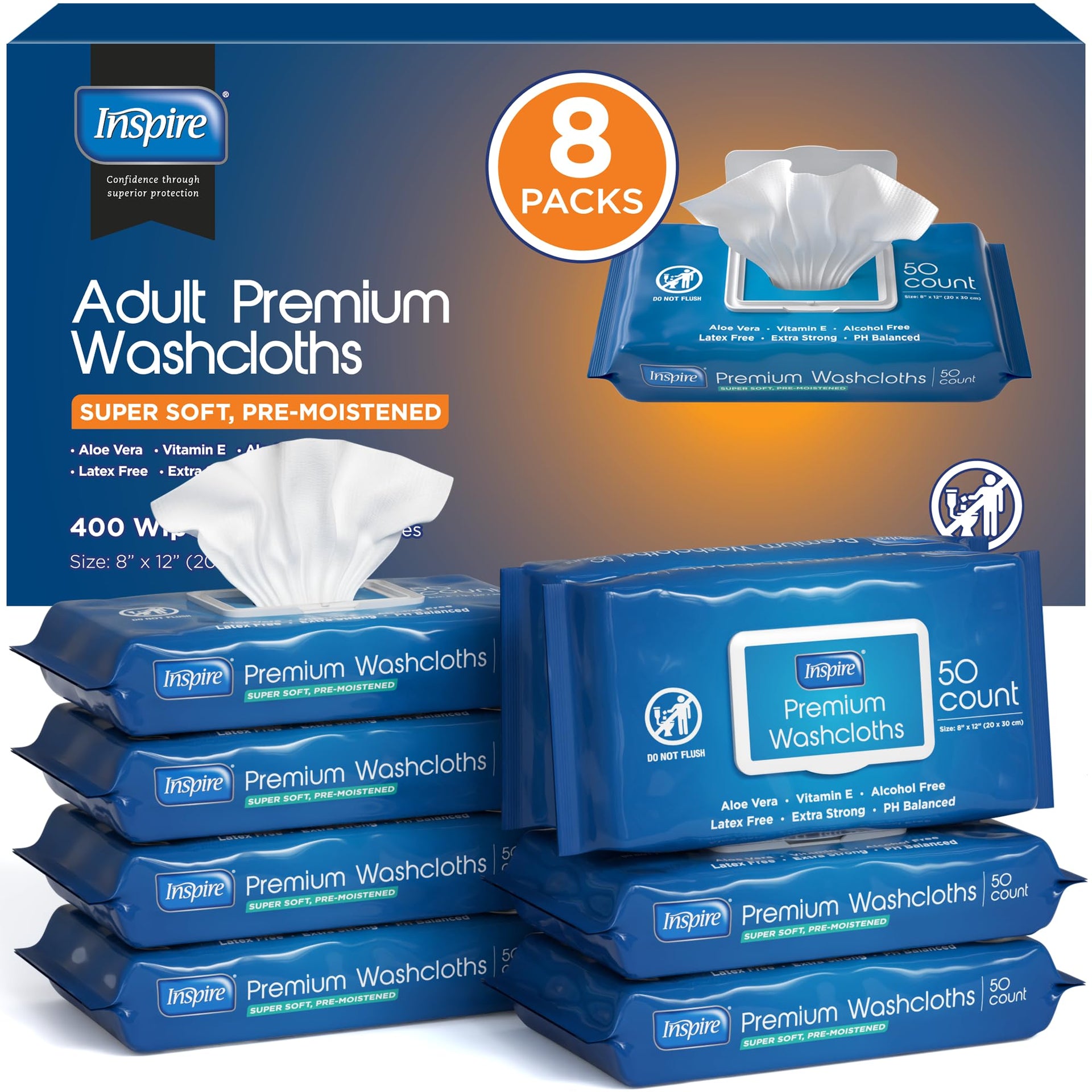 Adult Wet Wipes (400 Count)