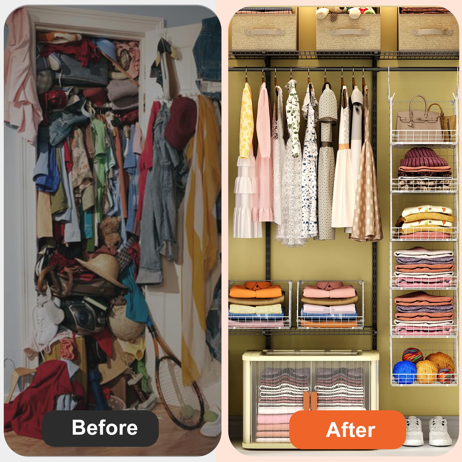 6 Tier Closet Hanging Organizer