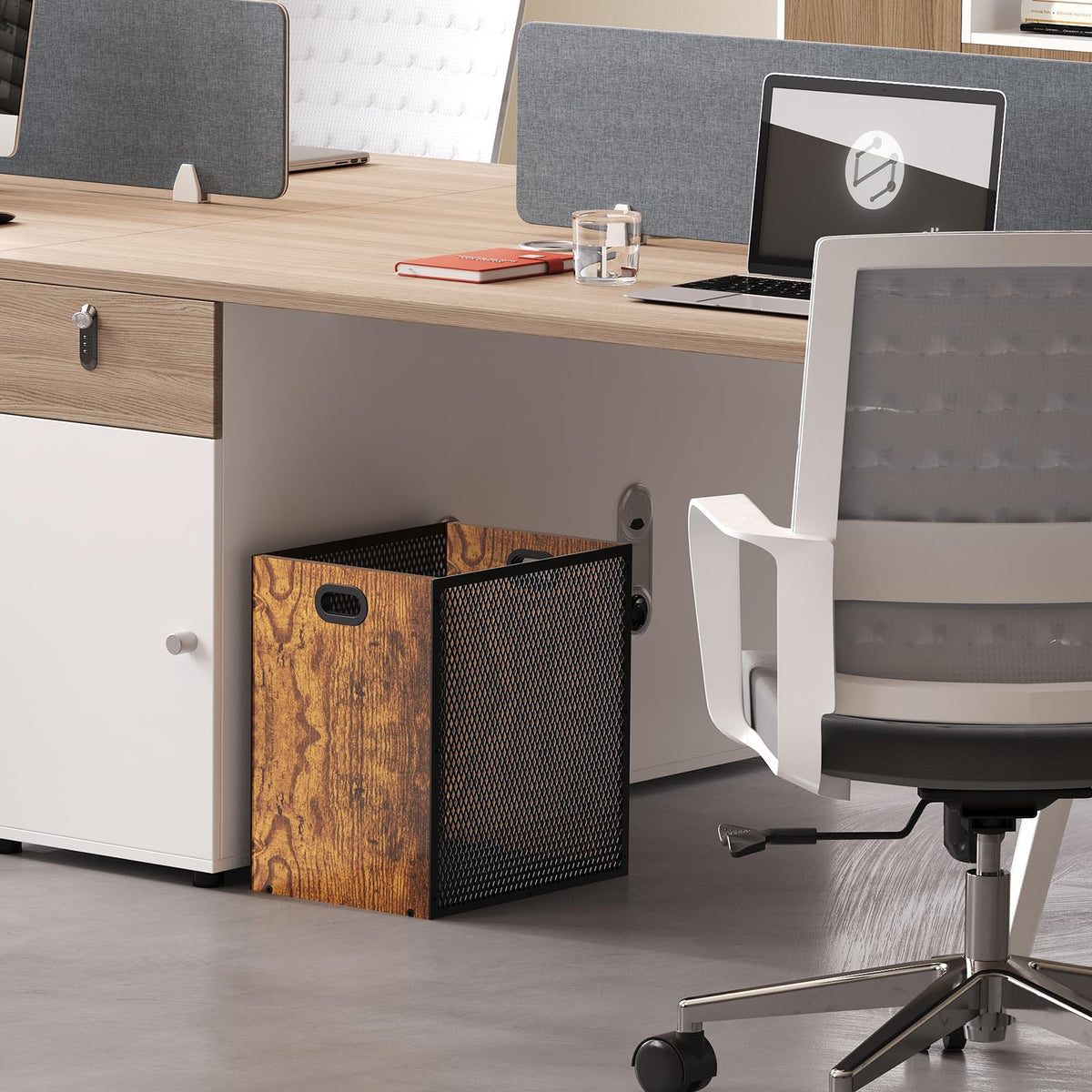 Retro Office Trash Can