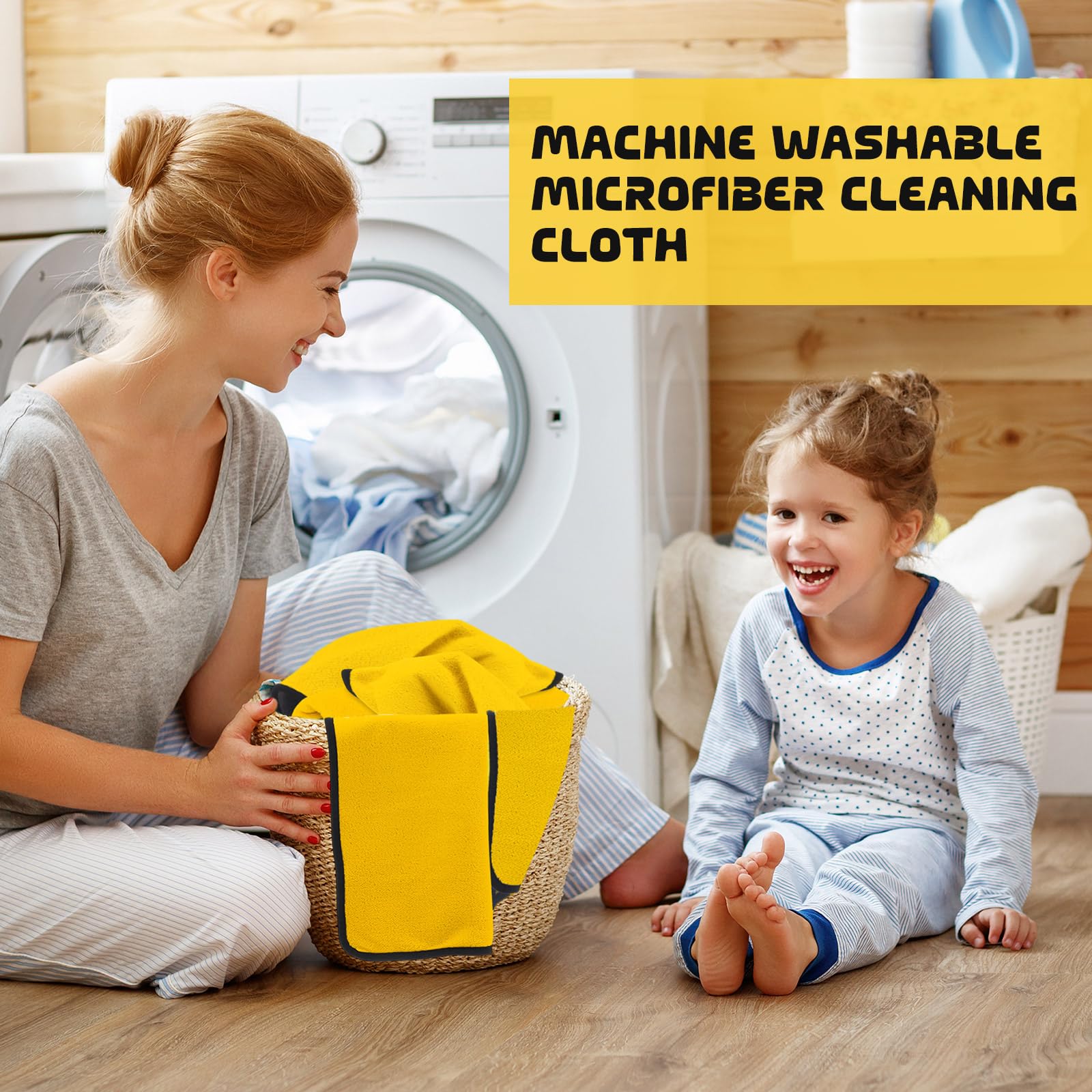 60 Pcs Yellow Microfiber Towels (60 Count)