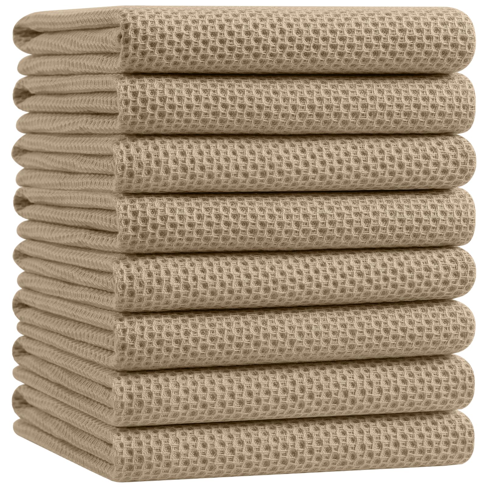 100% Cotton Oversized Waffle Weave Kitchen Towels 8 (8 Count)