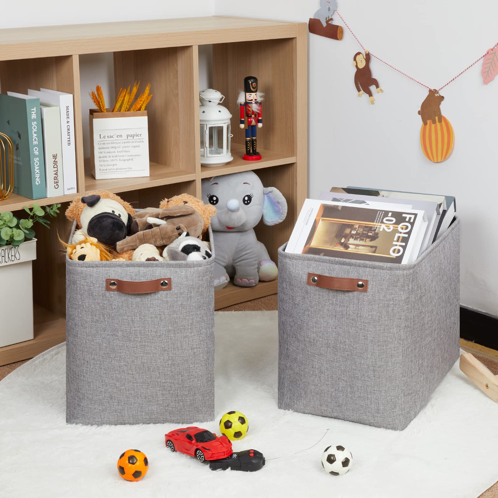Tall Storage Baskets for Shelves (2 Count)