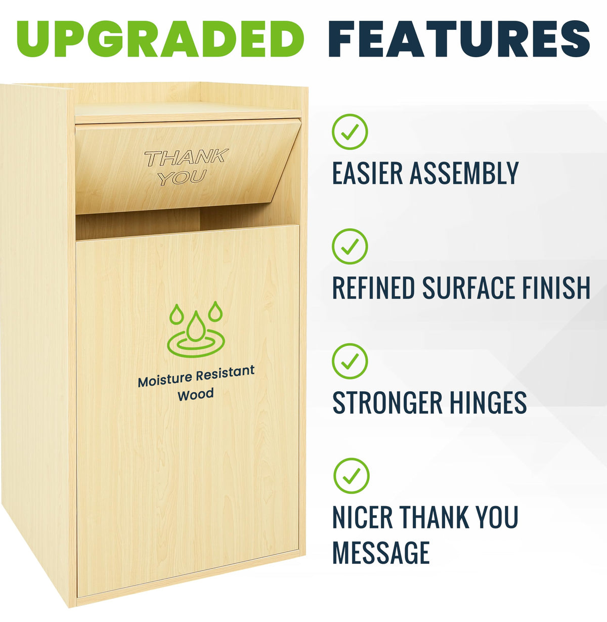 Restaurant Trash Can Cabinet with Tray Holder