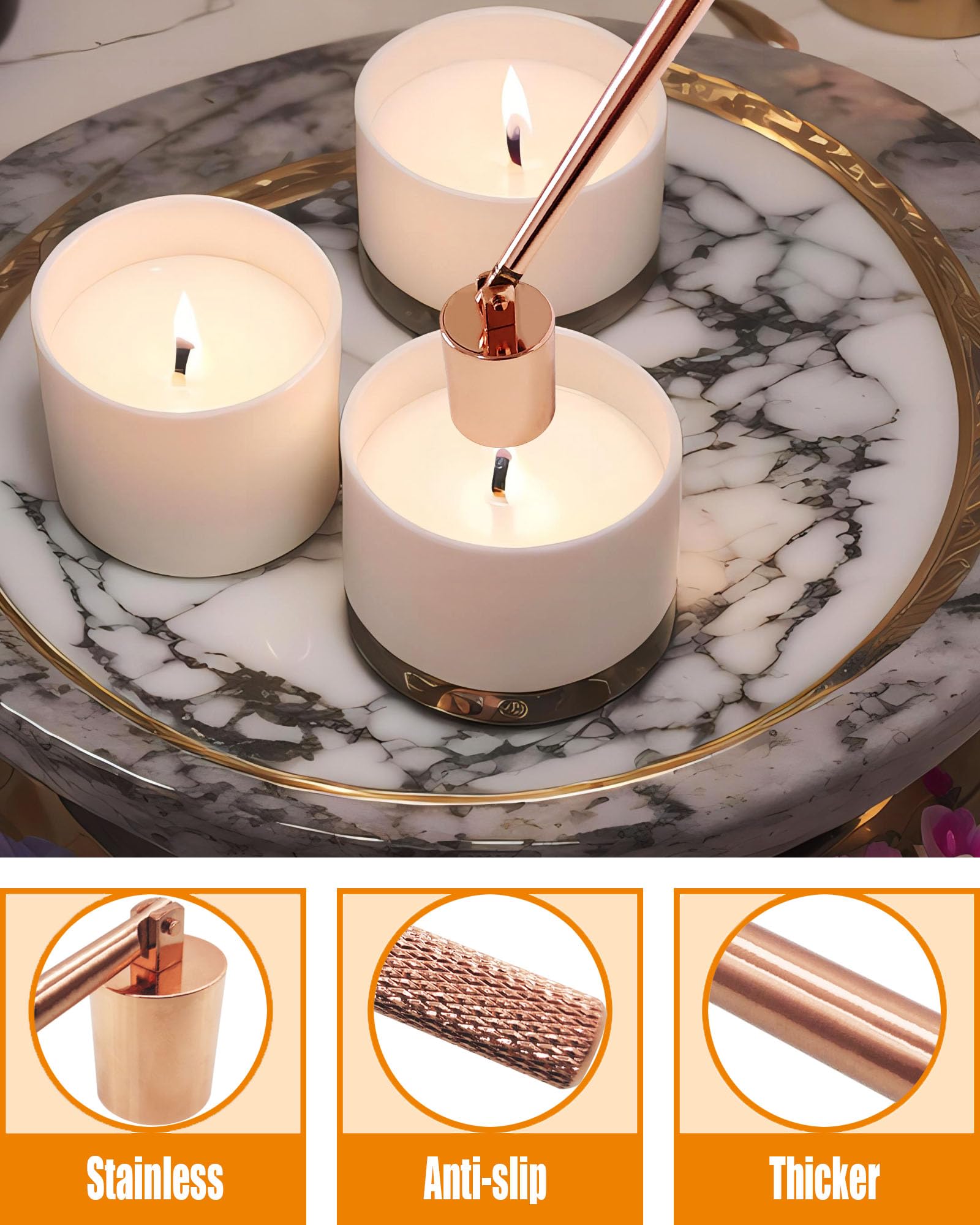 4 in1 Candle Accessory Set with Rechargeable Candle Lighter