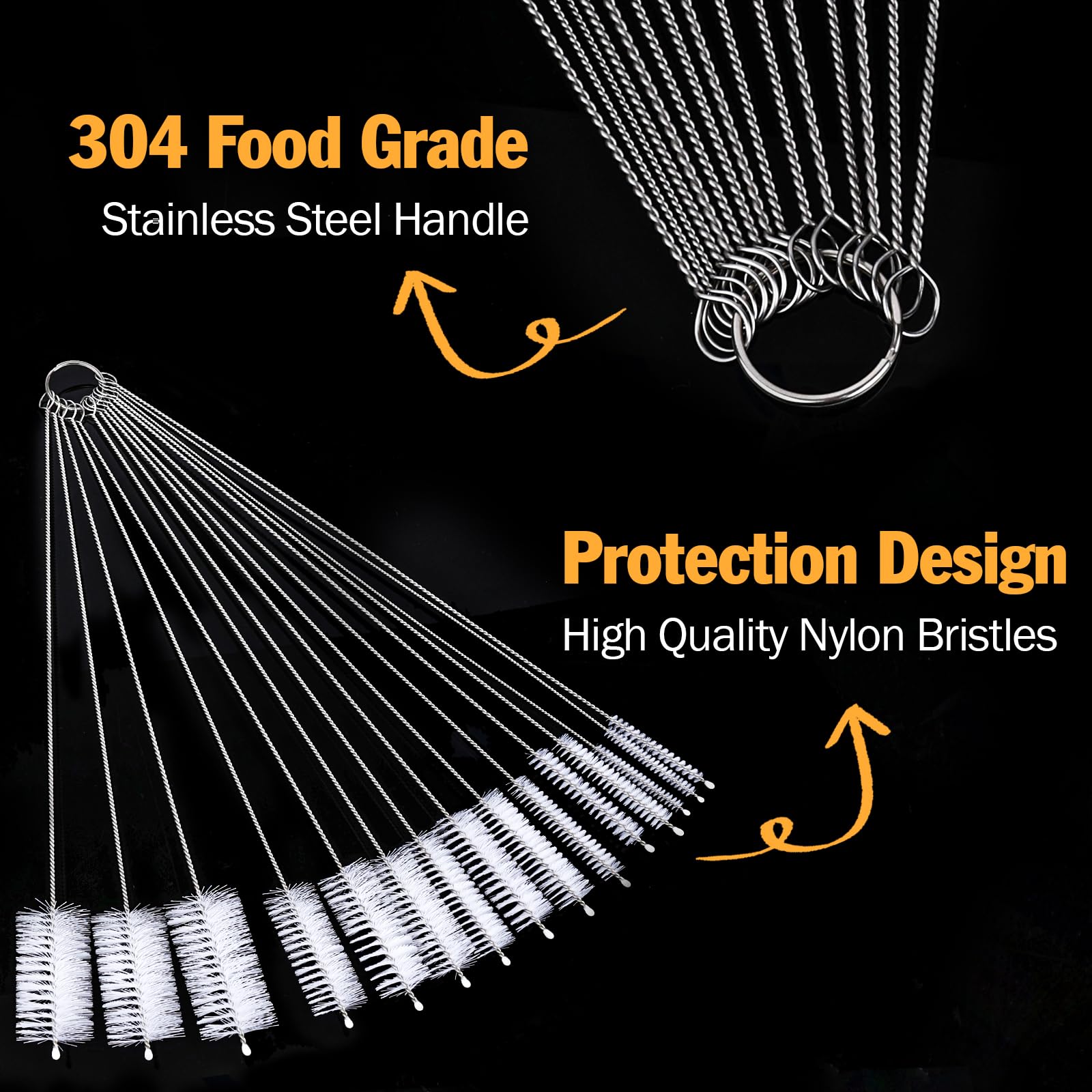 15 Pack Straw Cleaner Brush Set (15 Count)