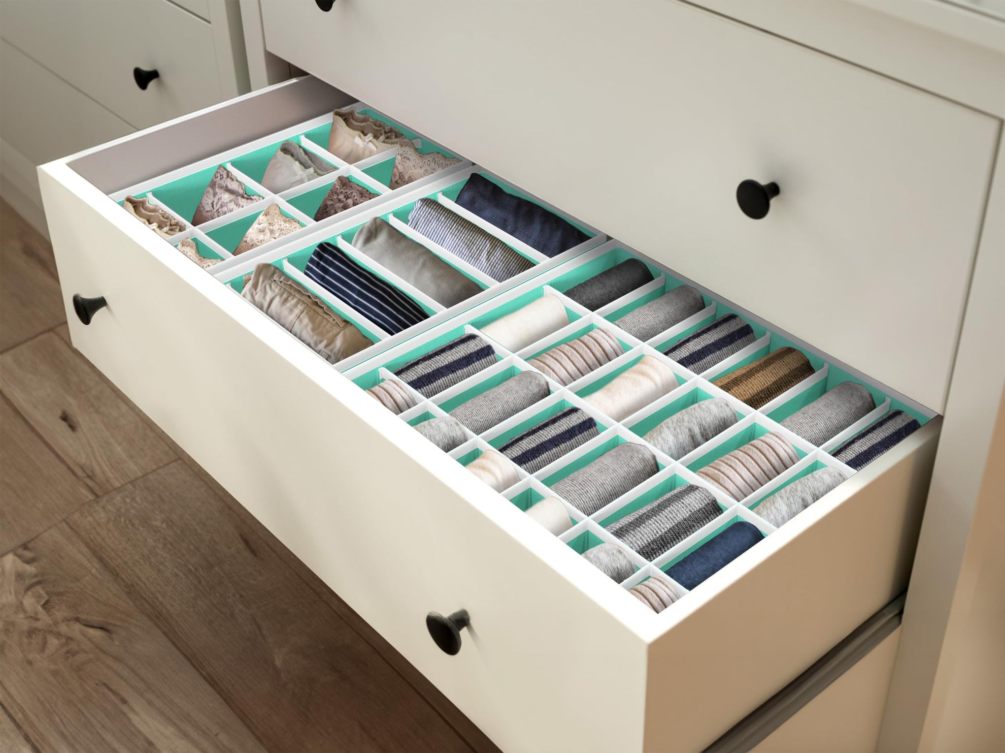 4 Pack Drawer Organizer Set for Underwear (4 Count)