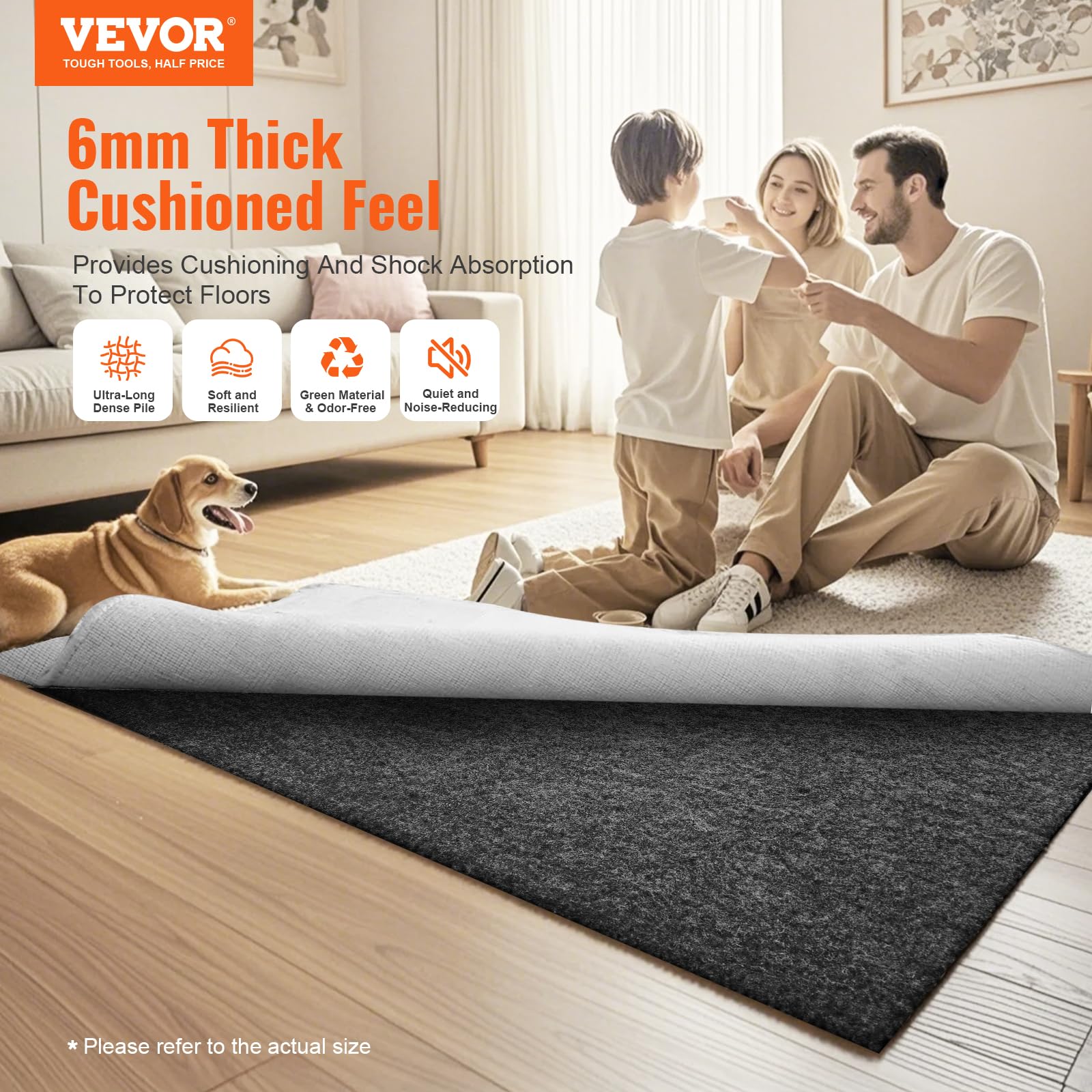 2' x 8' Non Slip Rug Pad Gripper