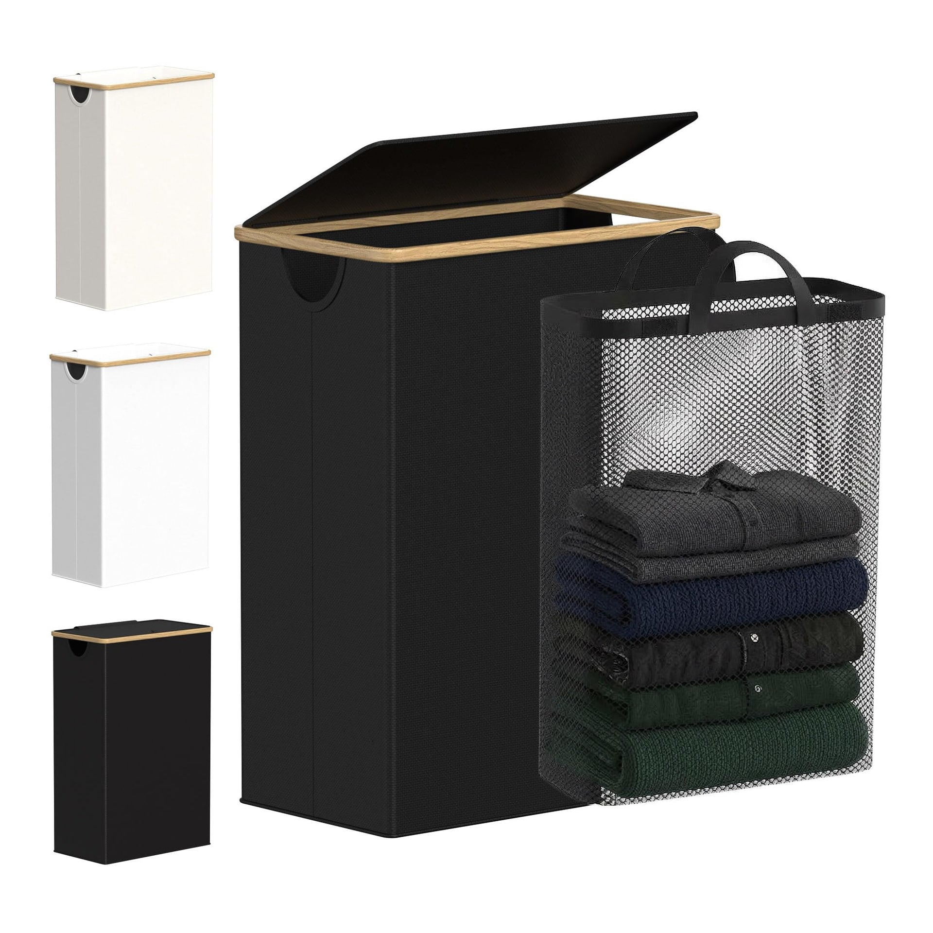 Slim Laundry Basket with Lid