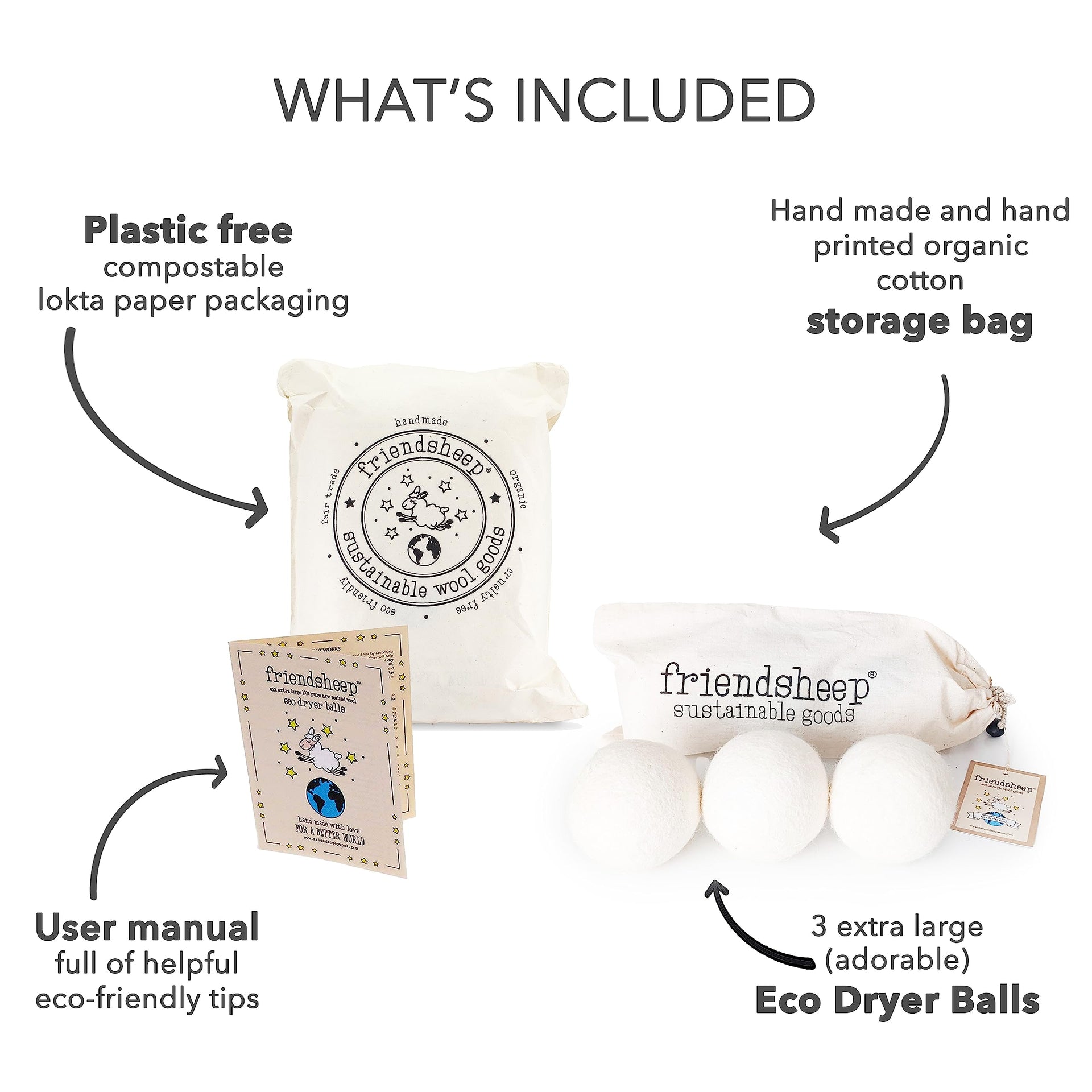 Wool Dryer Balls (3 Count)