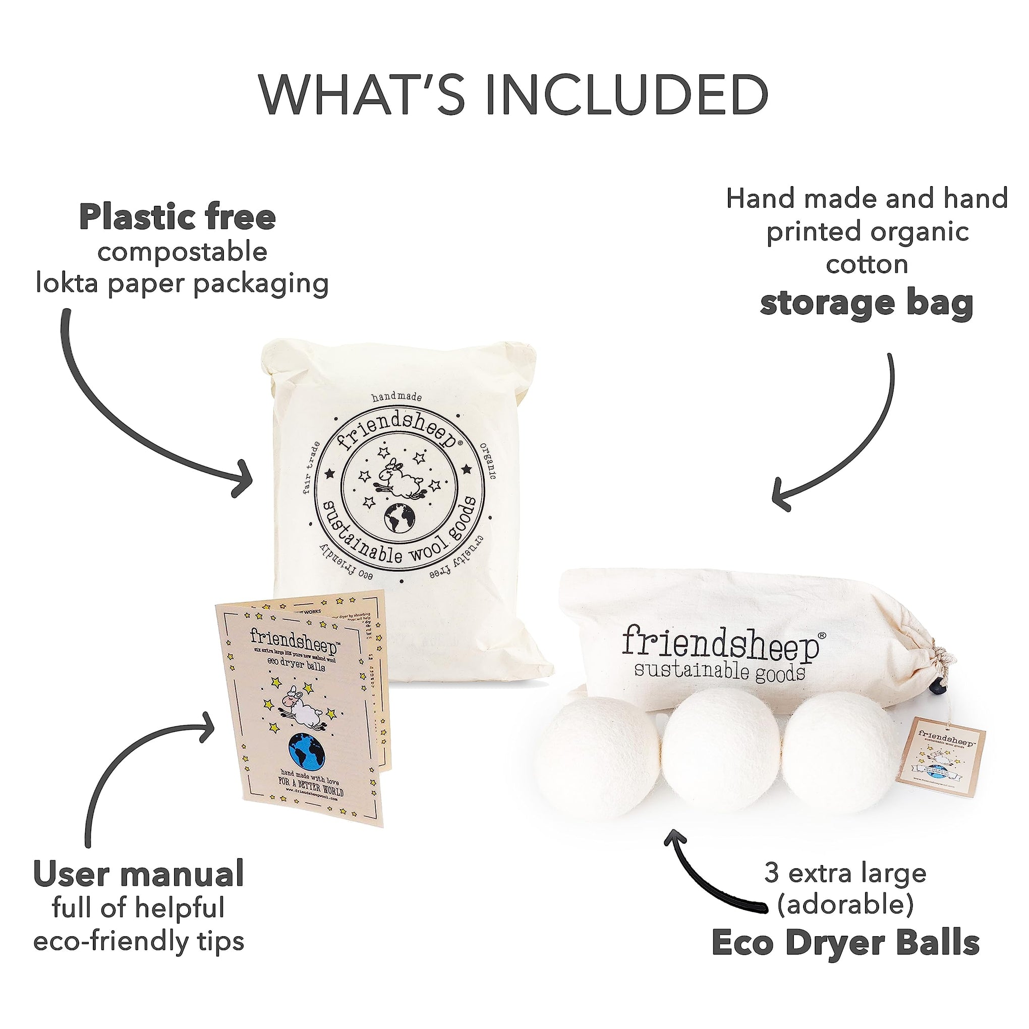Wool Dryer Balls (3 Count)
