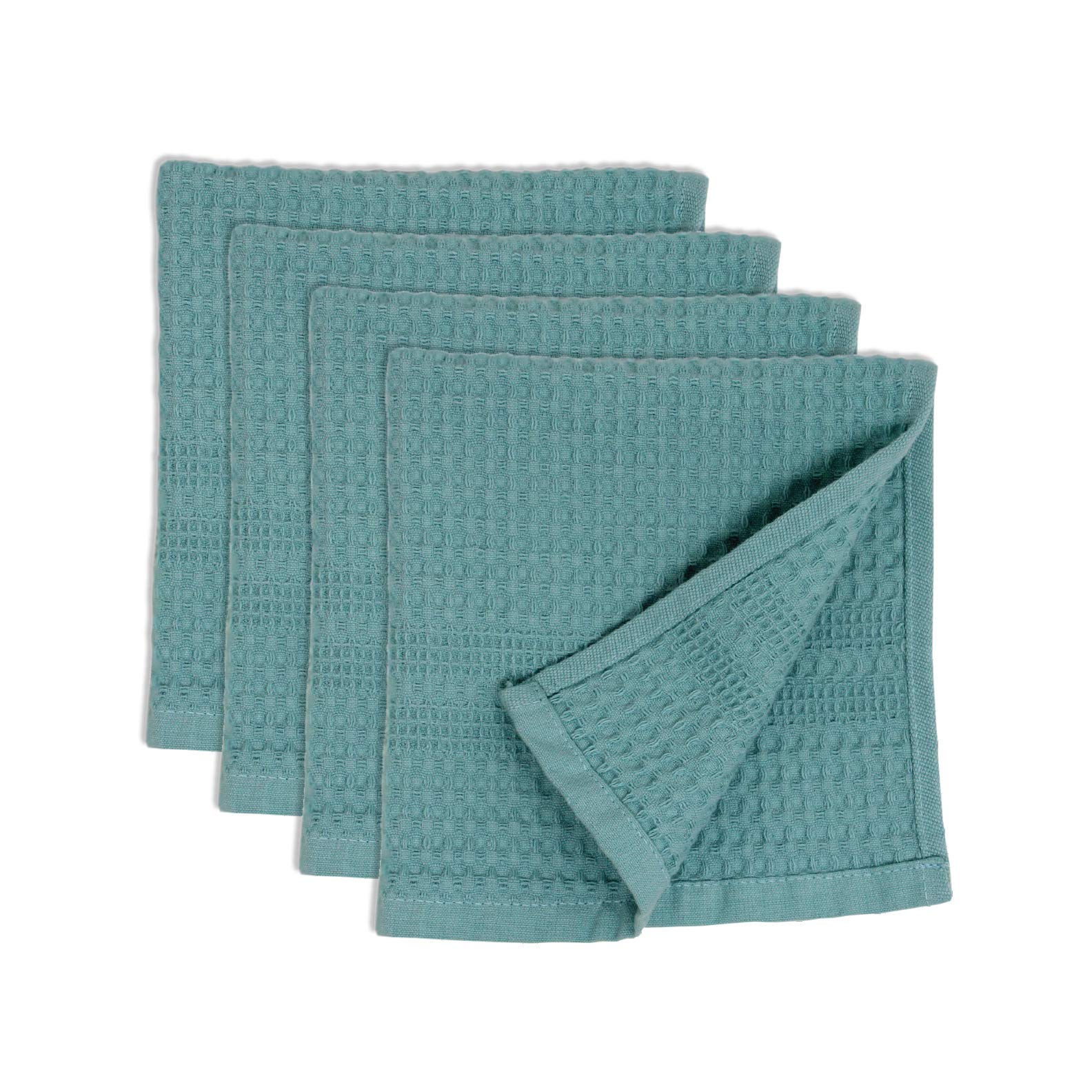 Waffle Towels Wash Cloths for Showering (4 Count)
