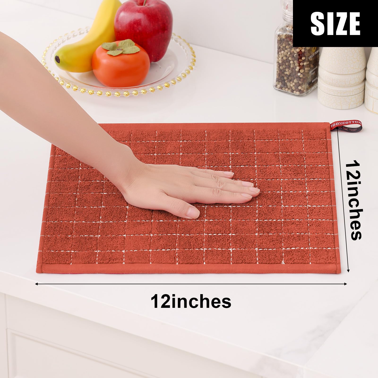 100% Cotton Terry Kitchen Towels (12 Count)