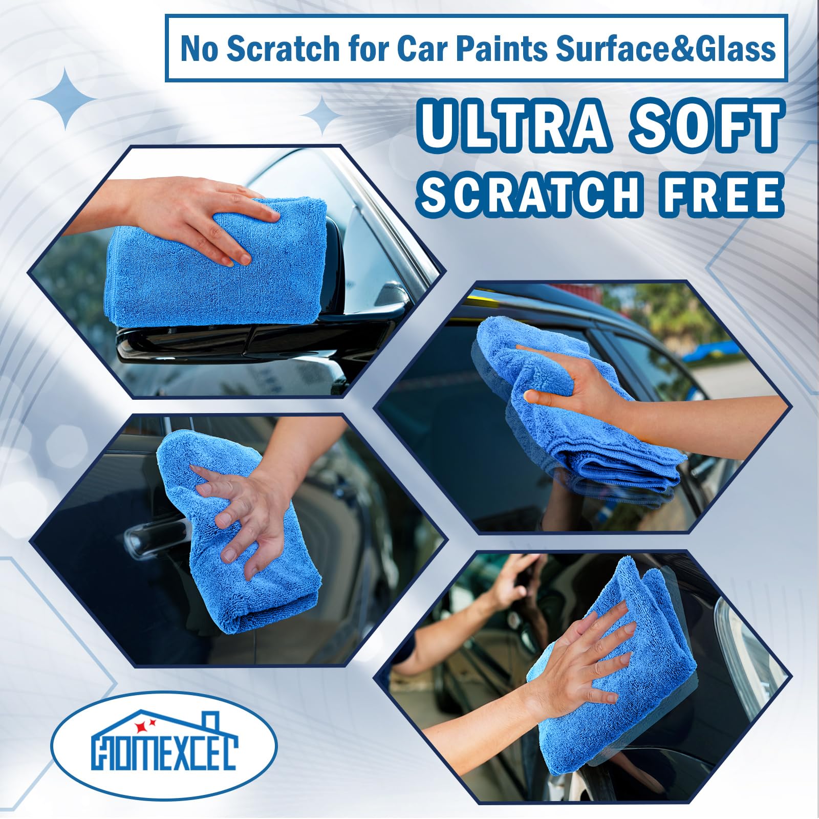 Professional Large Microfiber Car Drying Towels 2 Pack (2 Count)