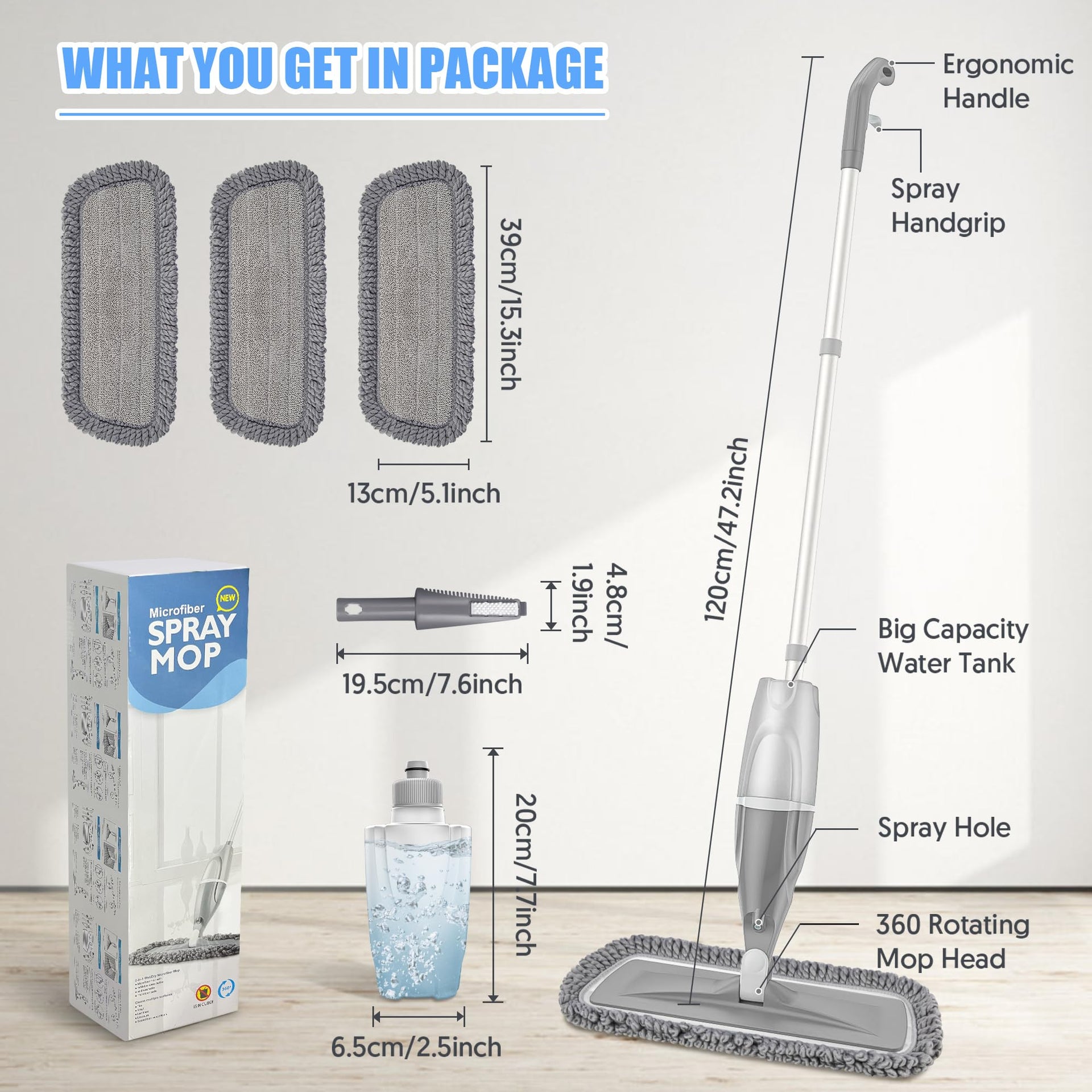 Microfiber Spray Mops for Floors Cleaning
