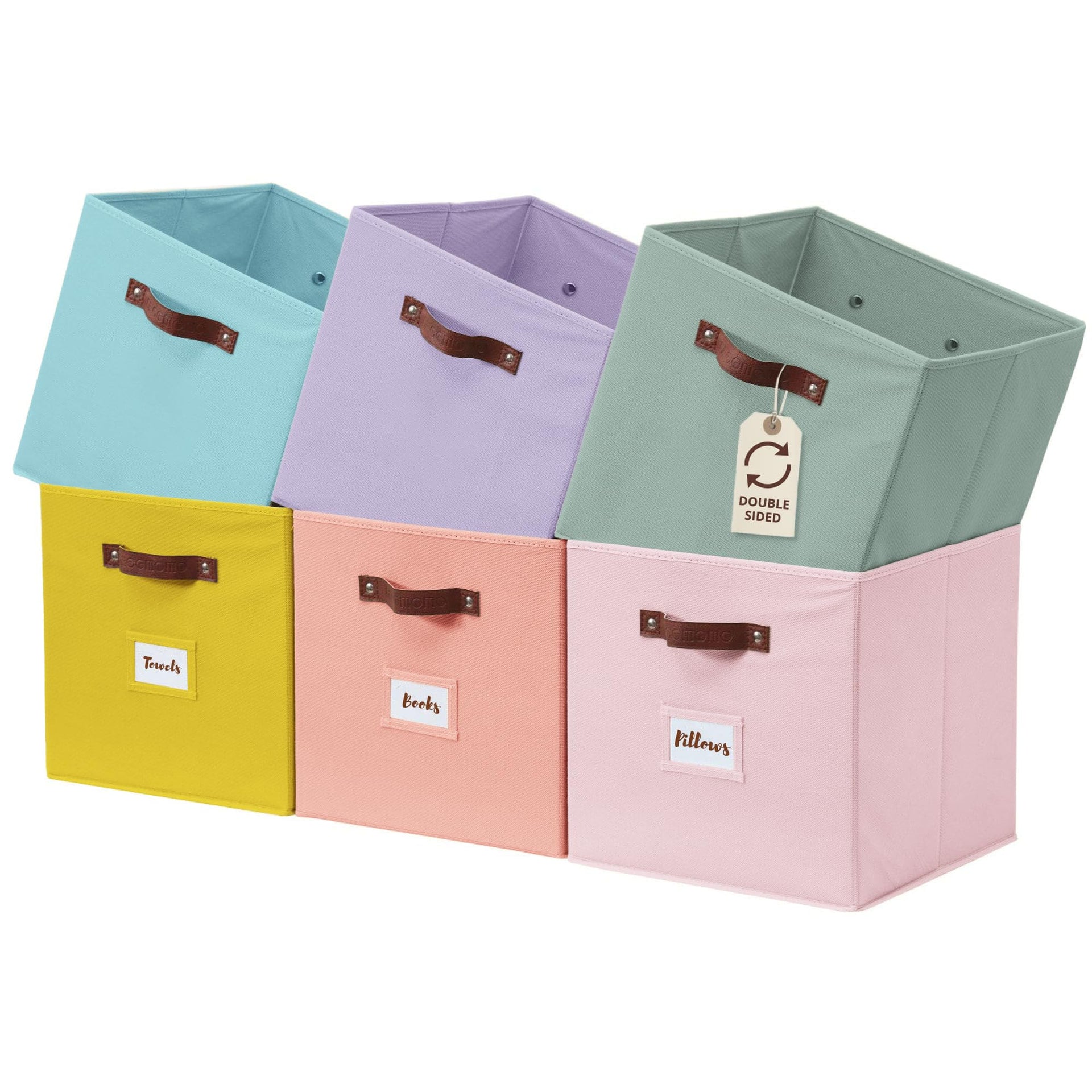 Storage Bins Cube Storage Bin with Labels (6 Count)