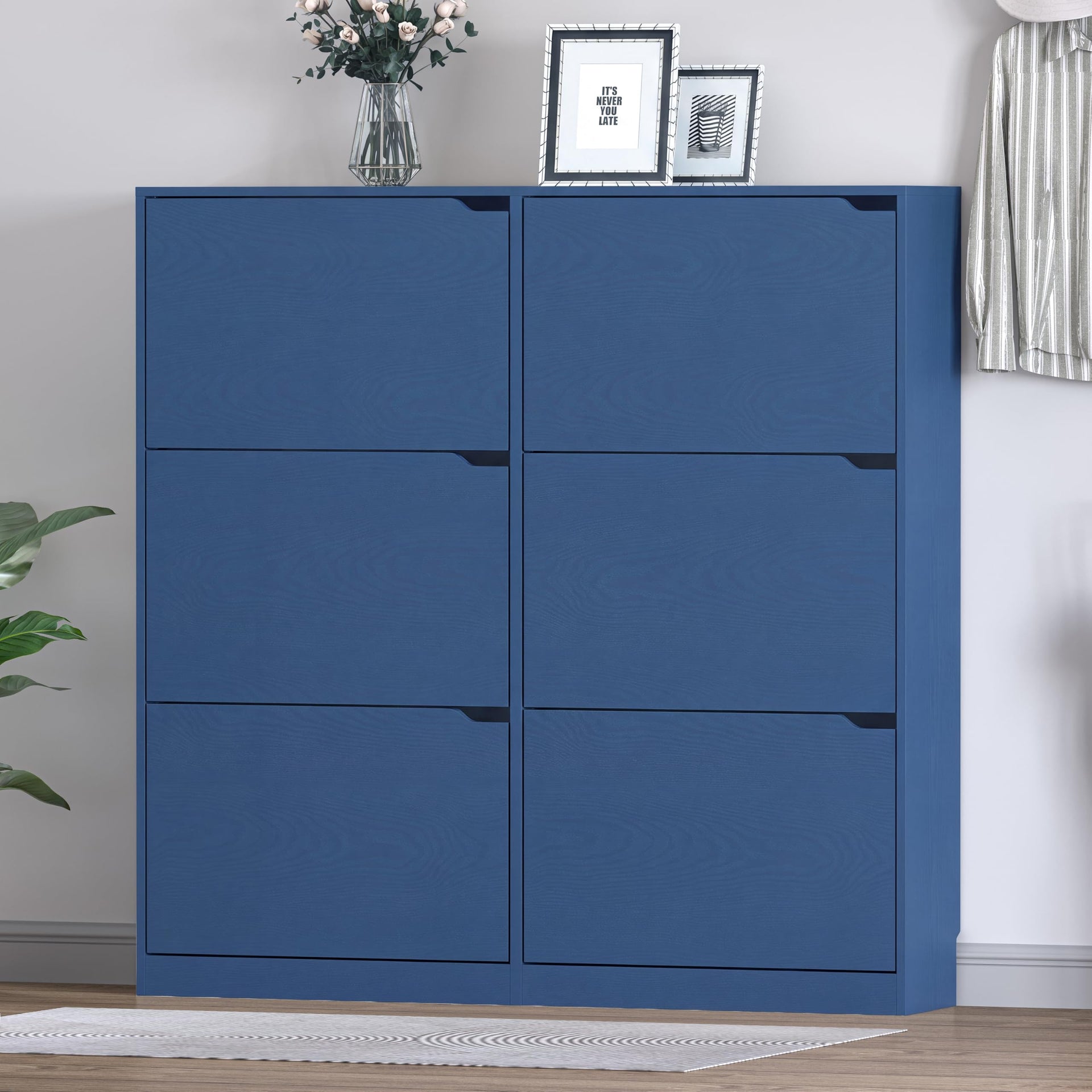 Shoe Cabinet with 6 Flip Drawers