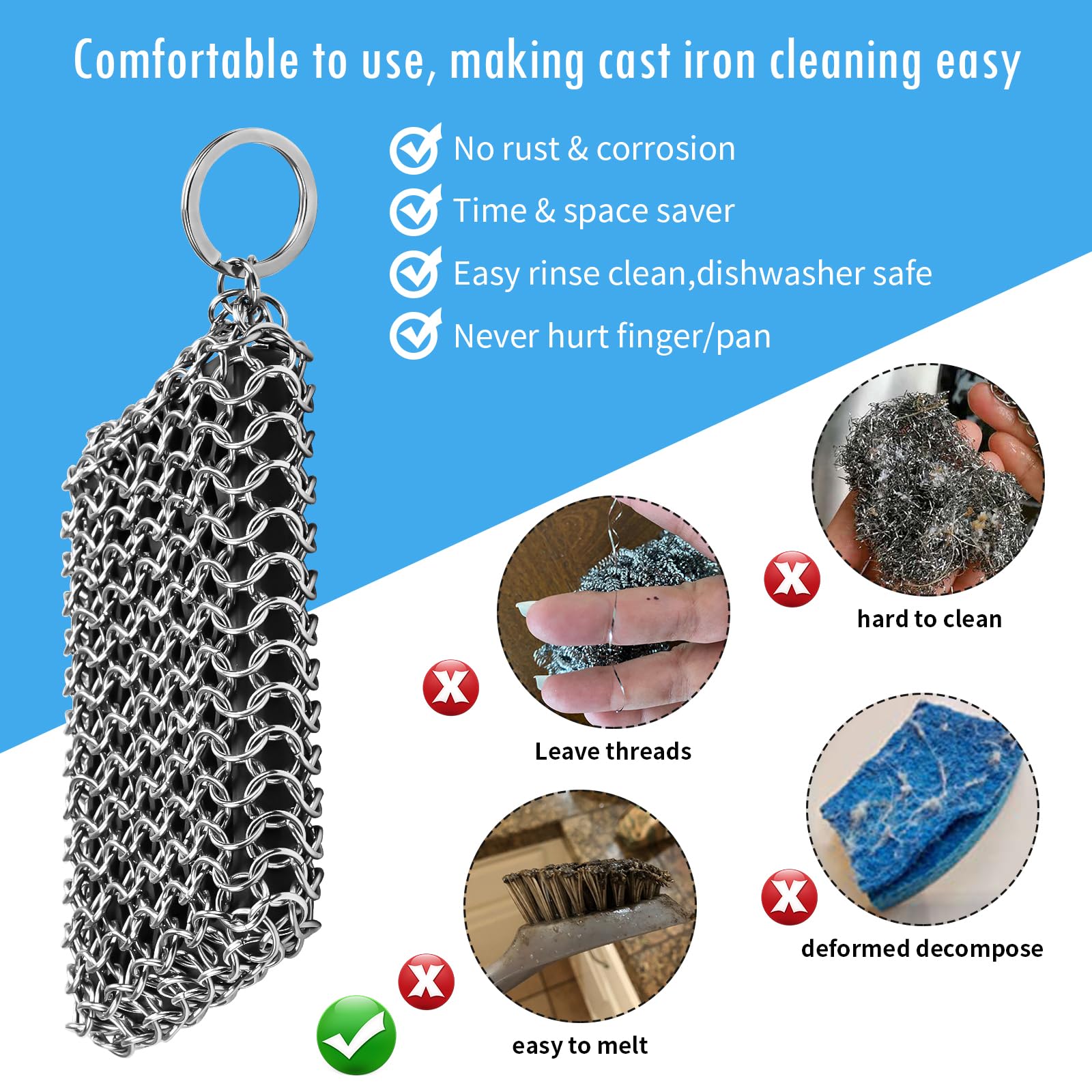 316L Cast Iron Scrubber Cleaner (4.762 Ounce)
