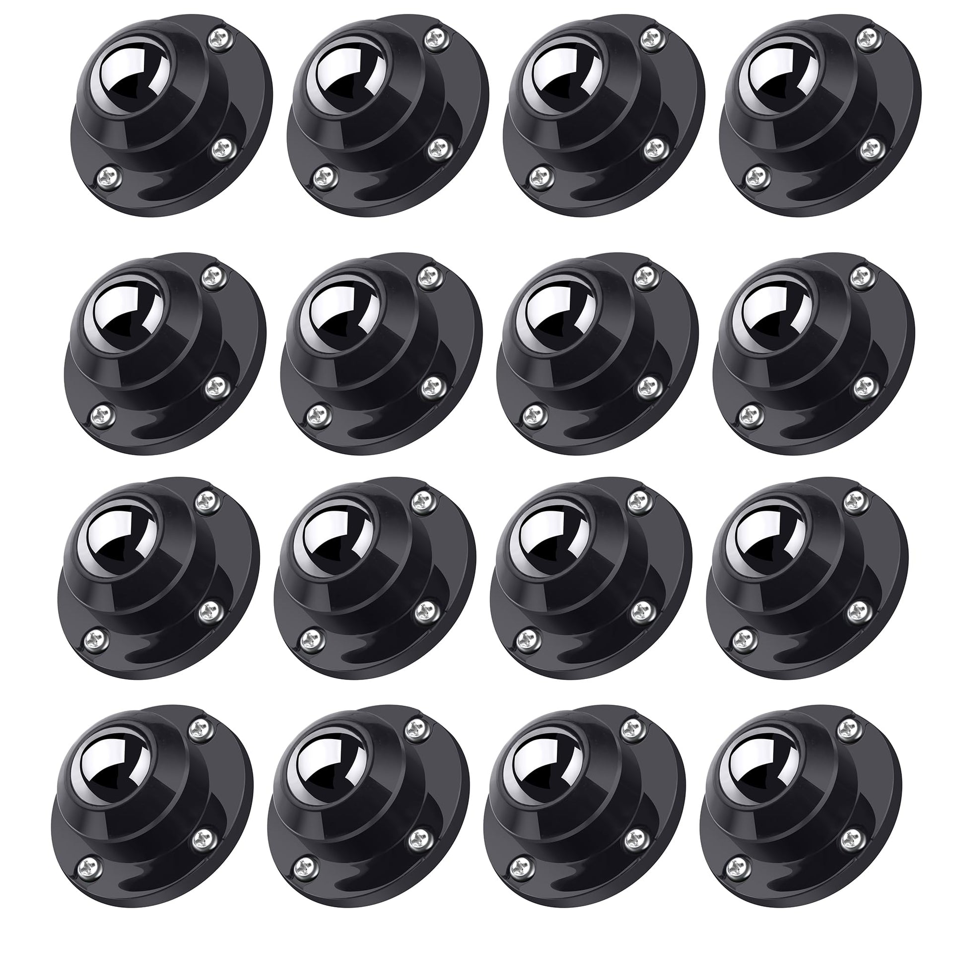 16 Pack 1 Inch Self Adhesive Caster Wheels for Furniture (16 Count)