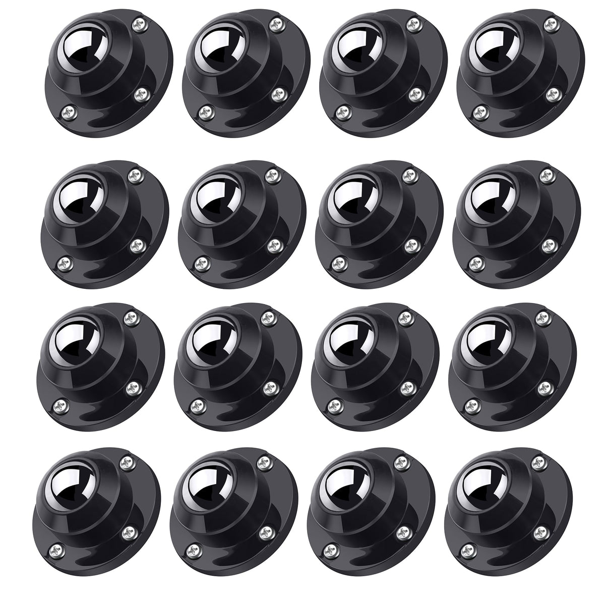 16 Pack 1 Inch Self Adhesive Caster Wheels for Furniture (16 Count)