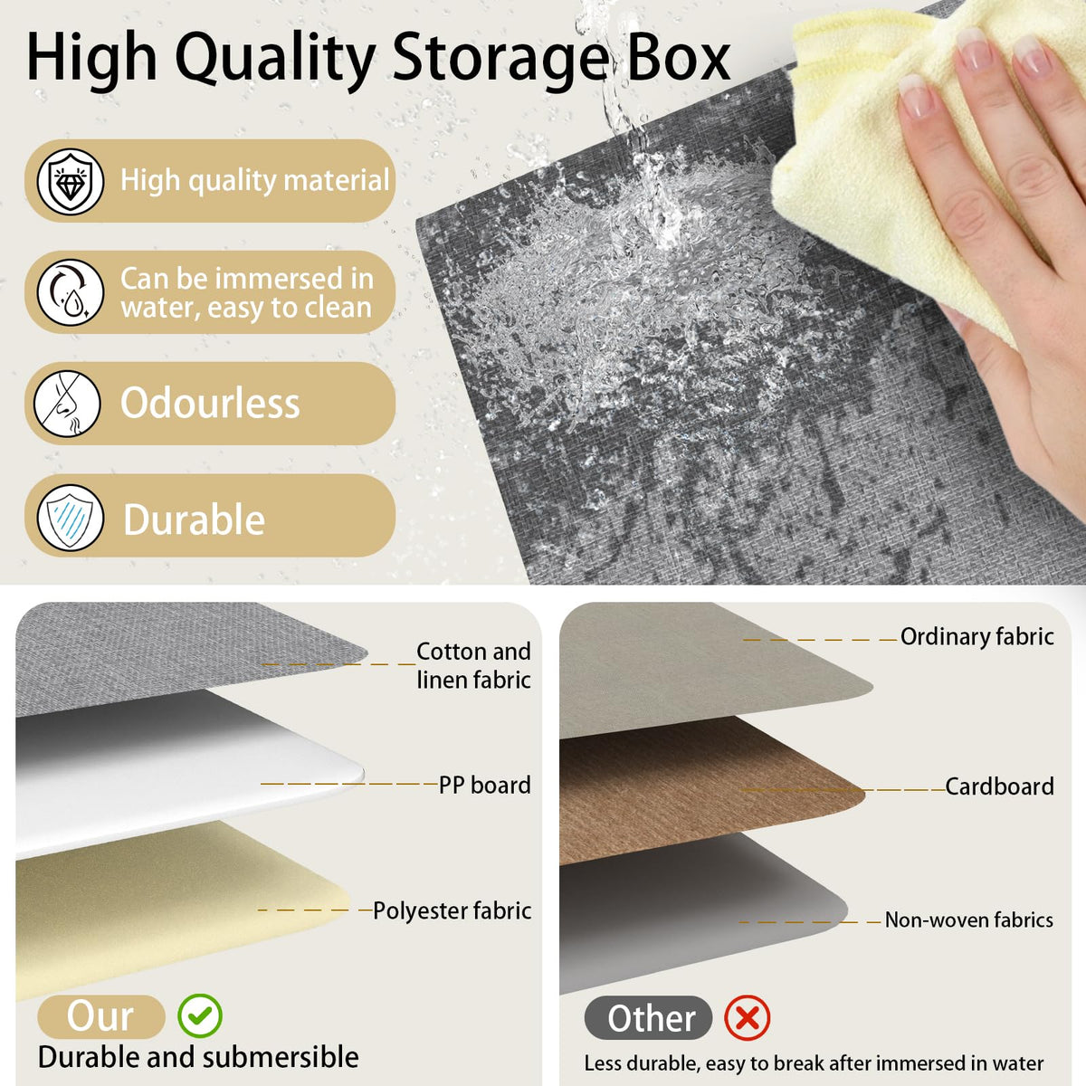 Collapsible Fabric Storage Bins (4 Count)