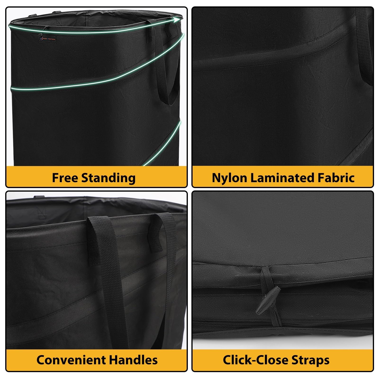 19 Gallon Square Collapsible Yard Waste Bin