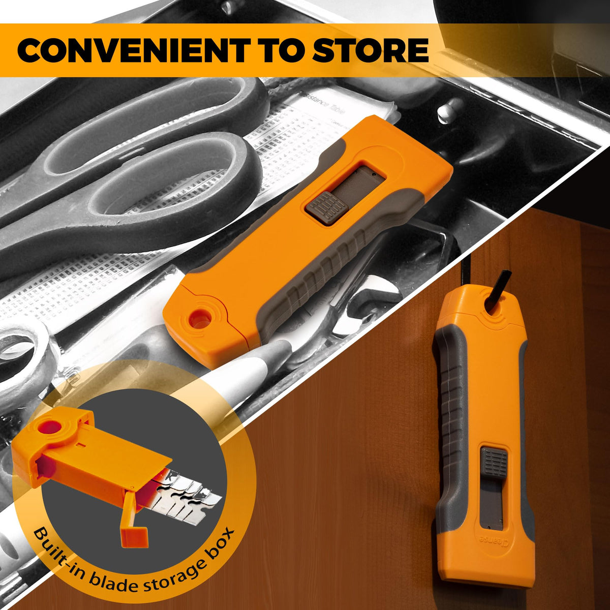 Razor Blade Scraper Tool with 15pcs Extra Blades