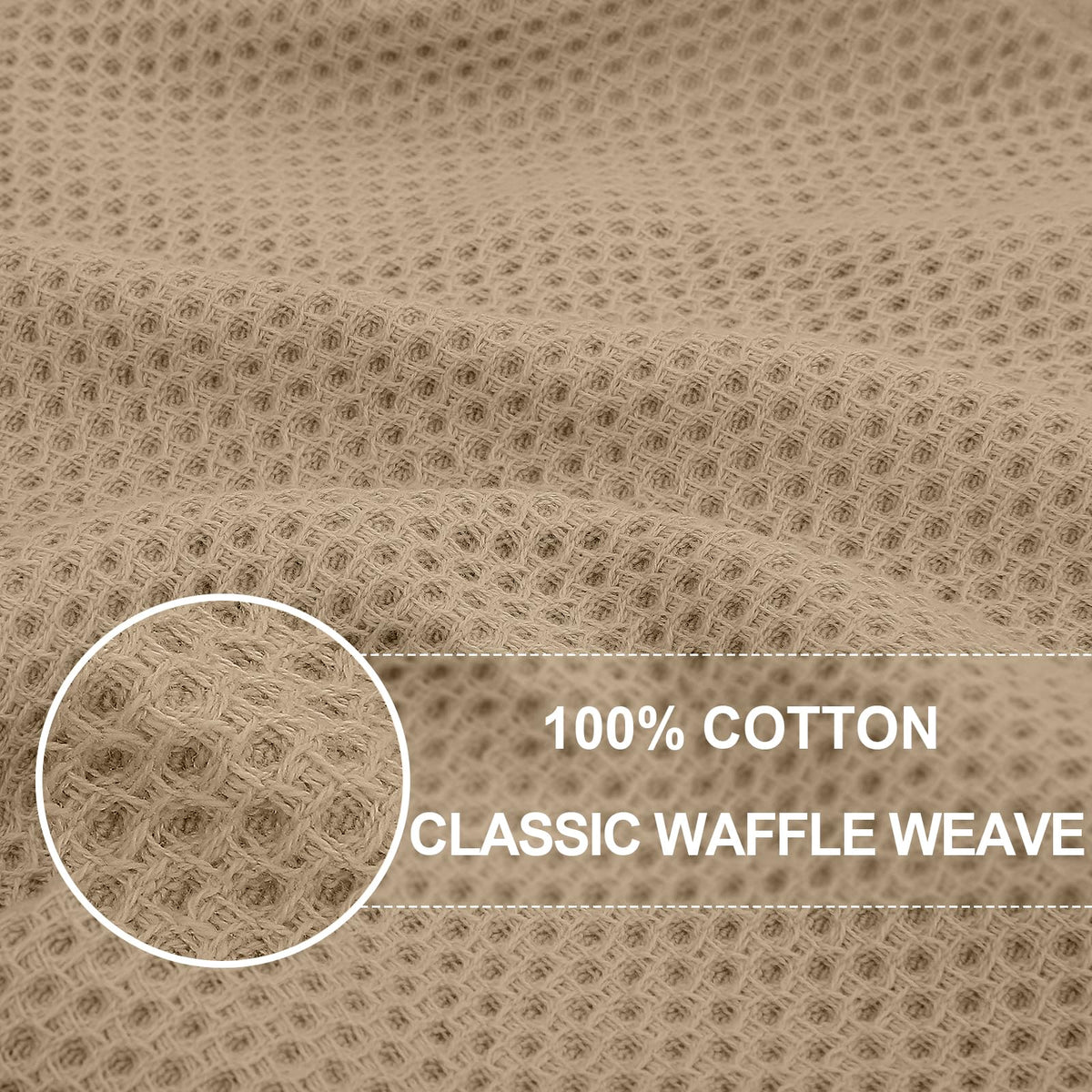 100% Cotton Oversized Waffle Weave Kitchen Towels 6 (6 Count)