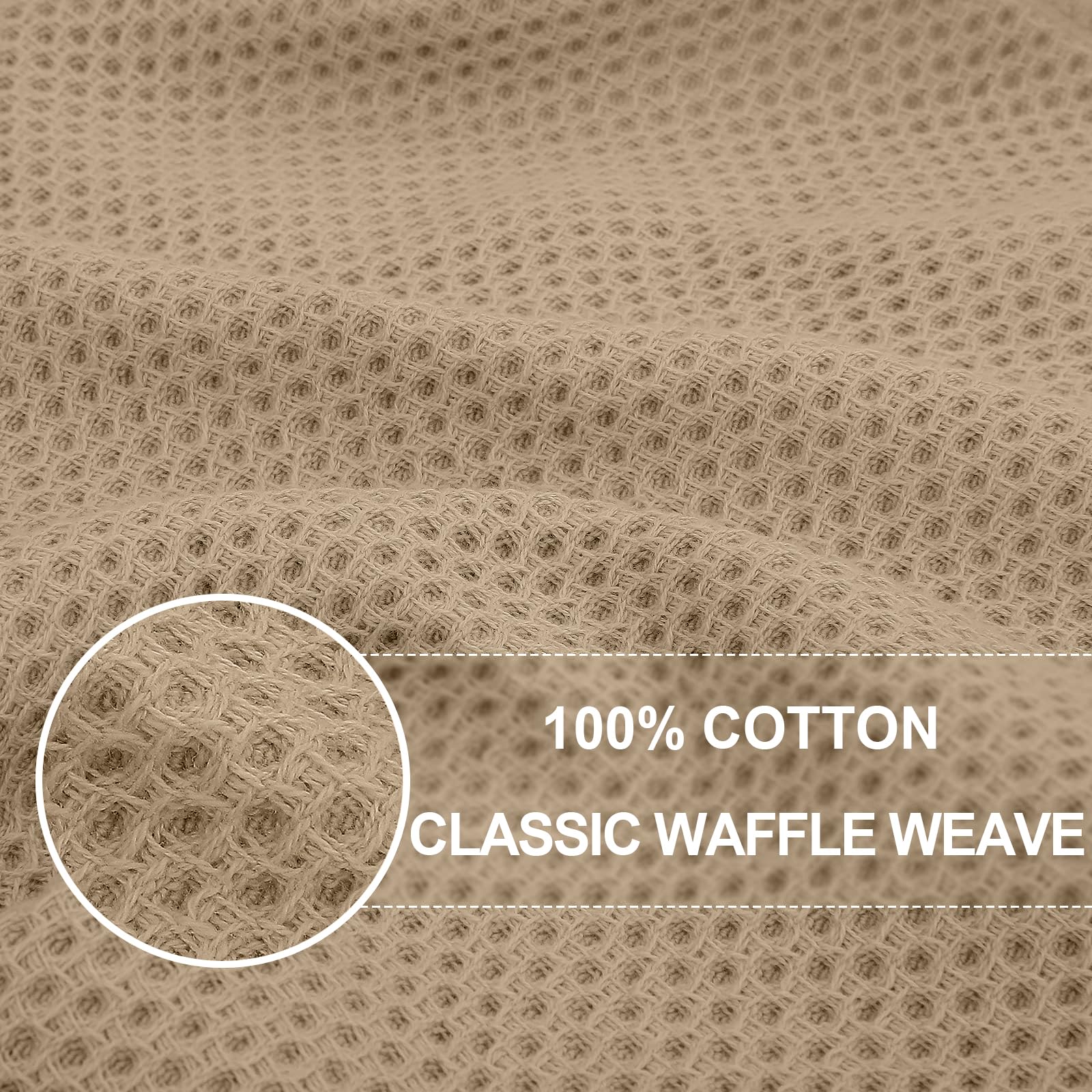 100% Cotton Oversized Waffle Weave Kitchen Towels 8 (8 Count)