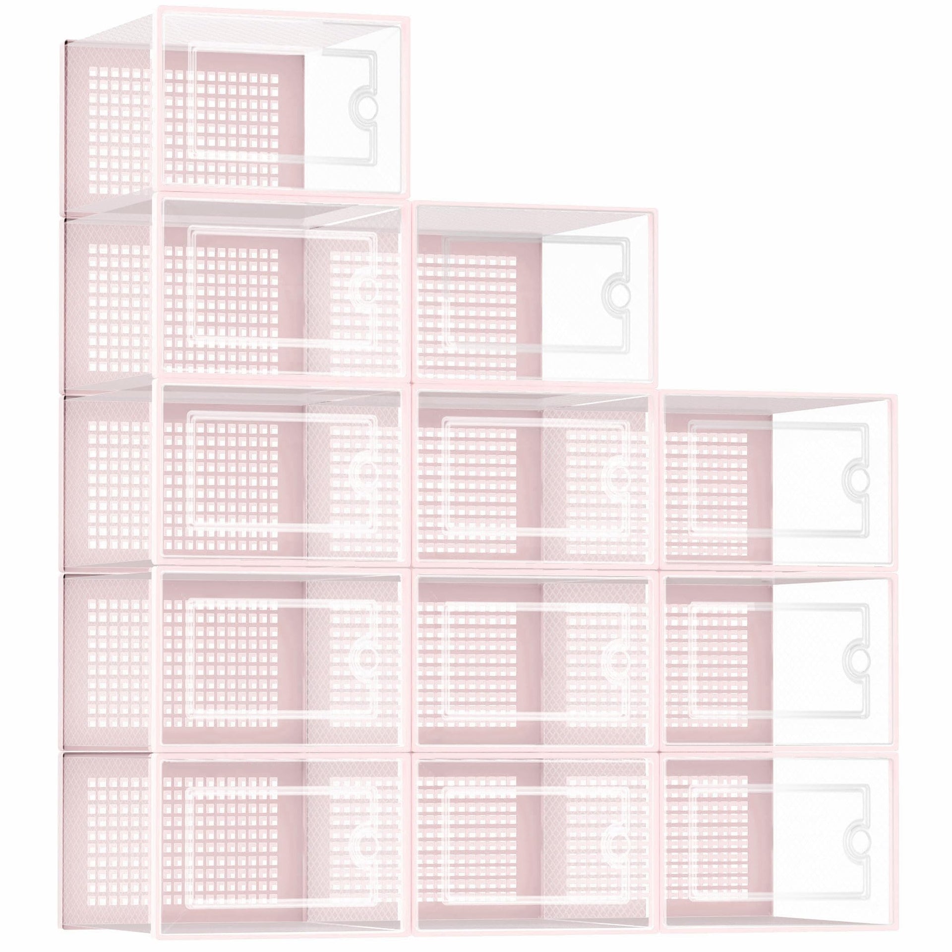 Shoe Organizers Storage Boxes for Closet (12 Count)