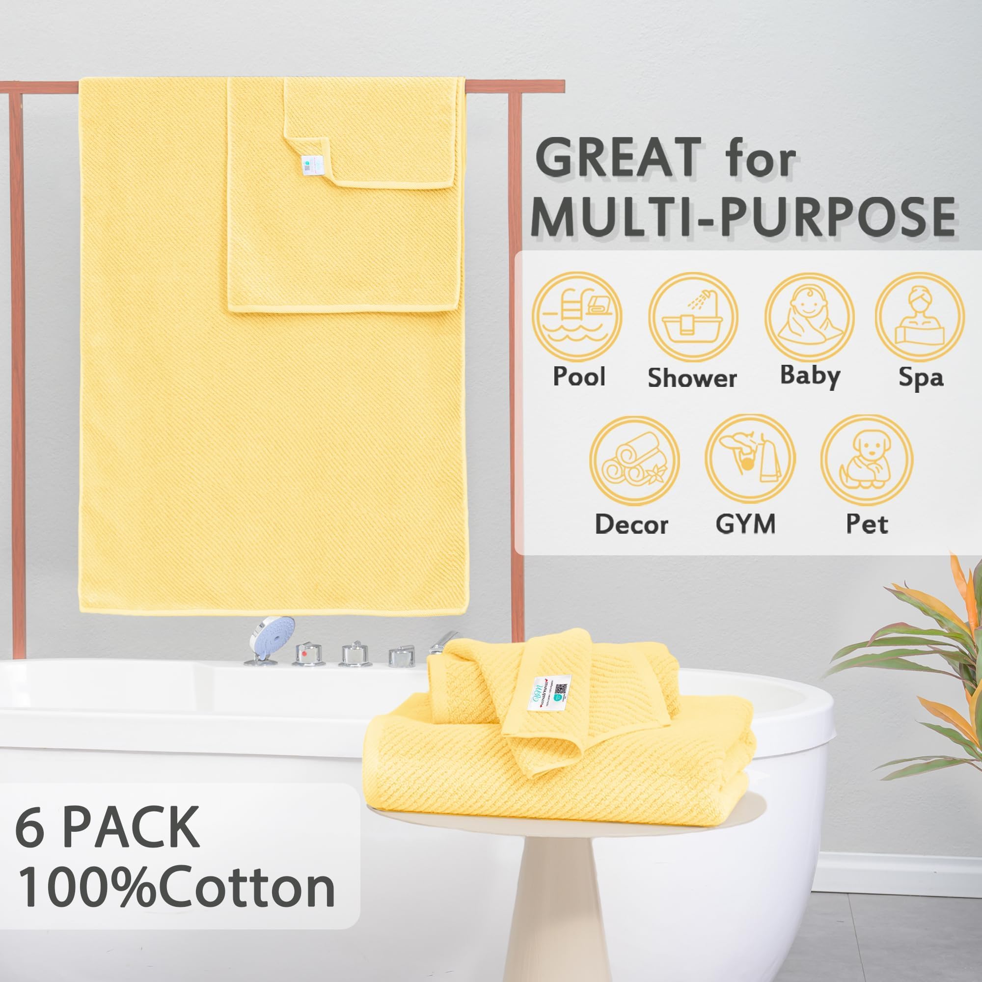 6PC Towel Set (6 Count)