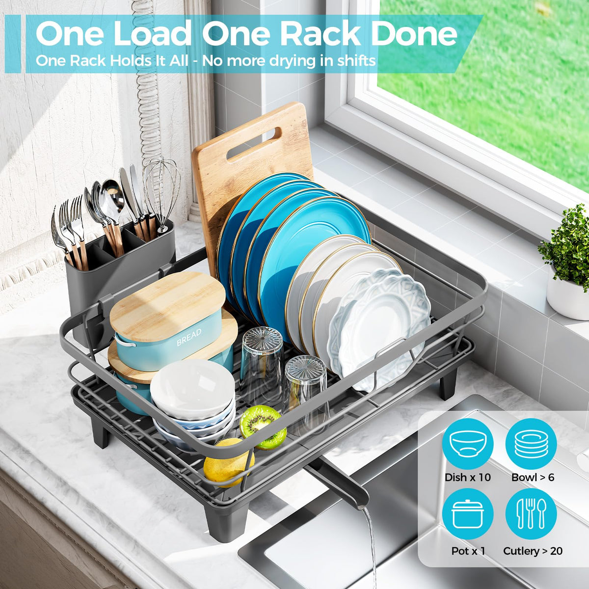 Urakify Dish Drying Rack for Kitchen Counter