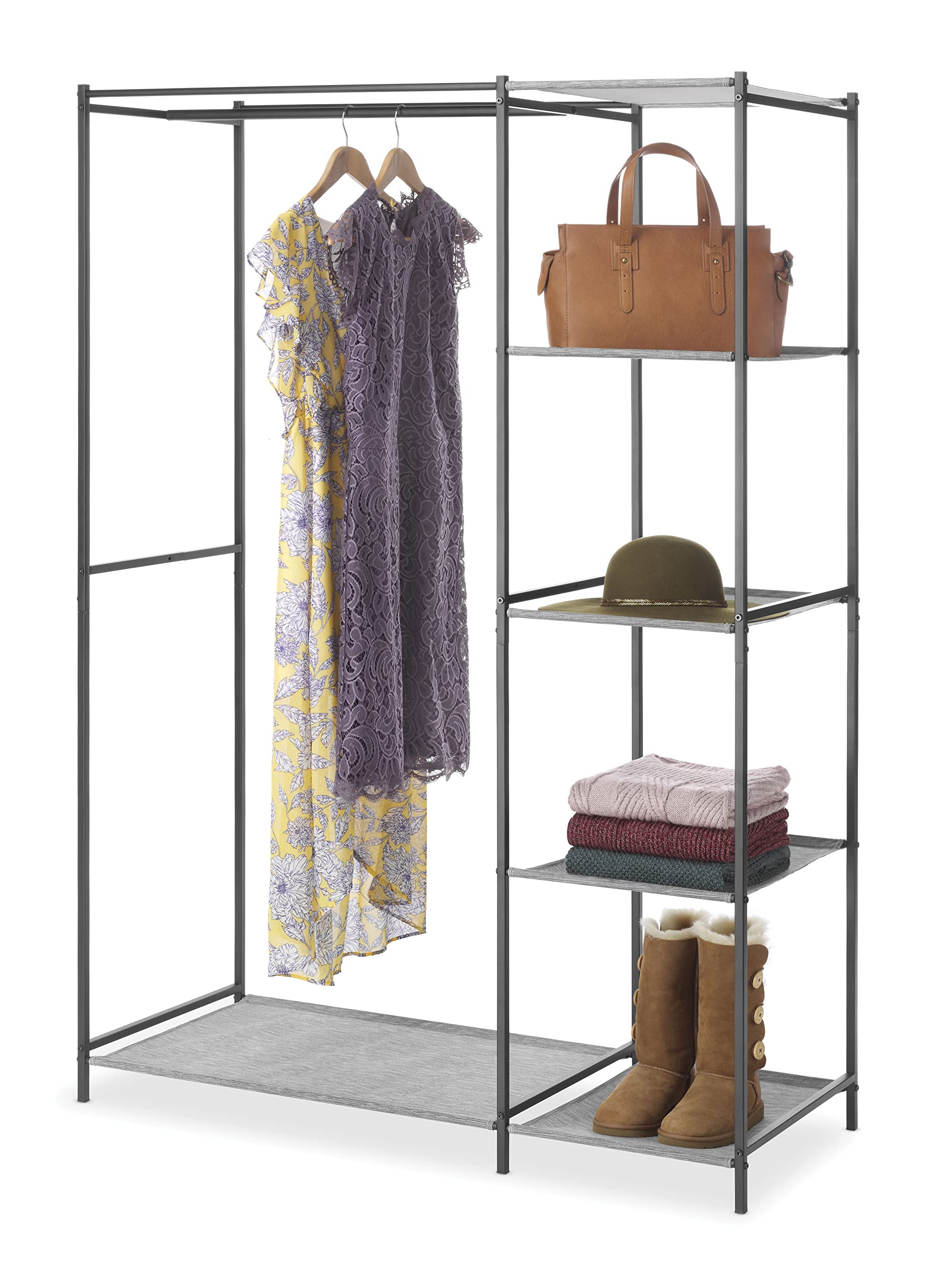 Double Rod Closet with Shelves